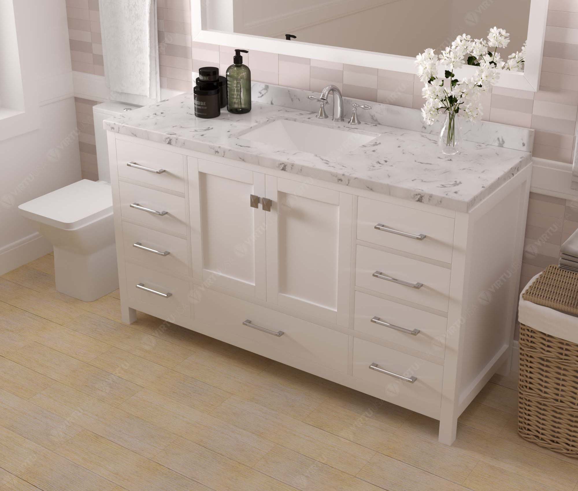 Virtu USA GS-50060-CMSQ-WH-NM Bath-Vanity-Combo - View #3