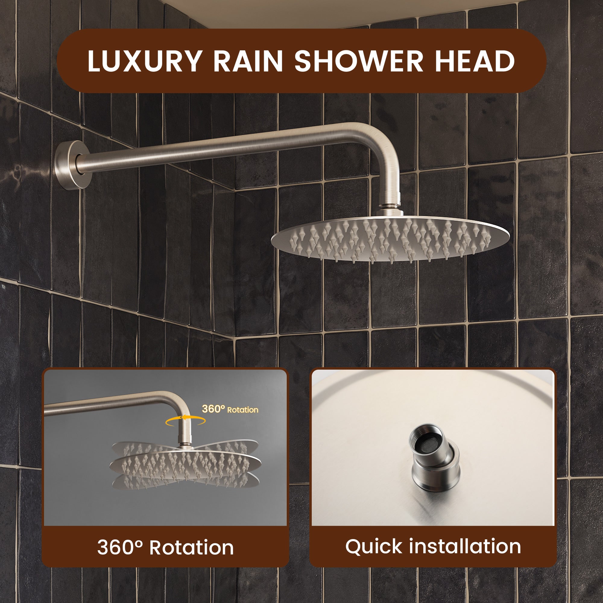 Boyel Living BLBR17003R10BN Fixed-Showerhead - View #6