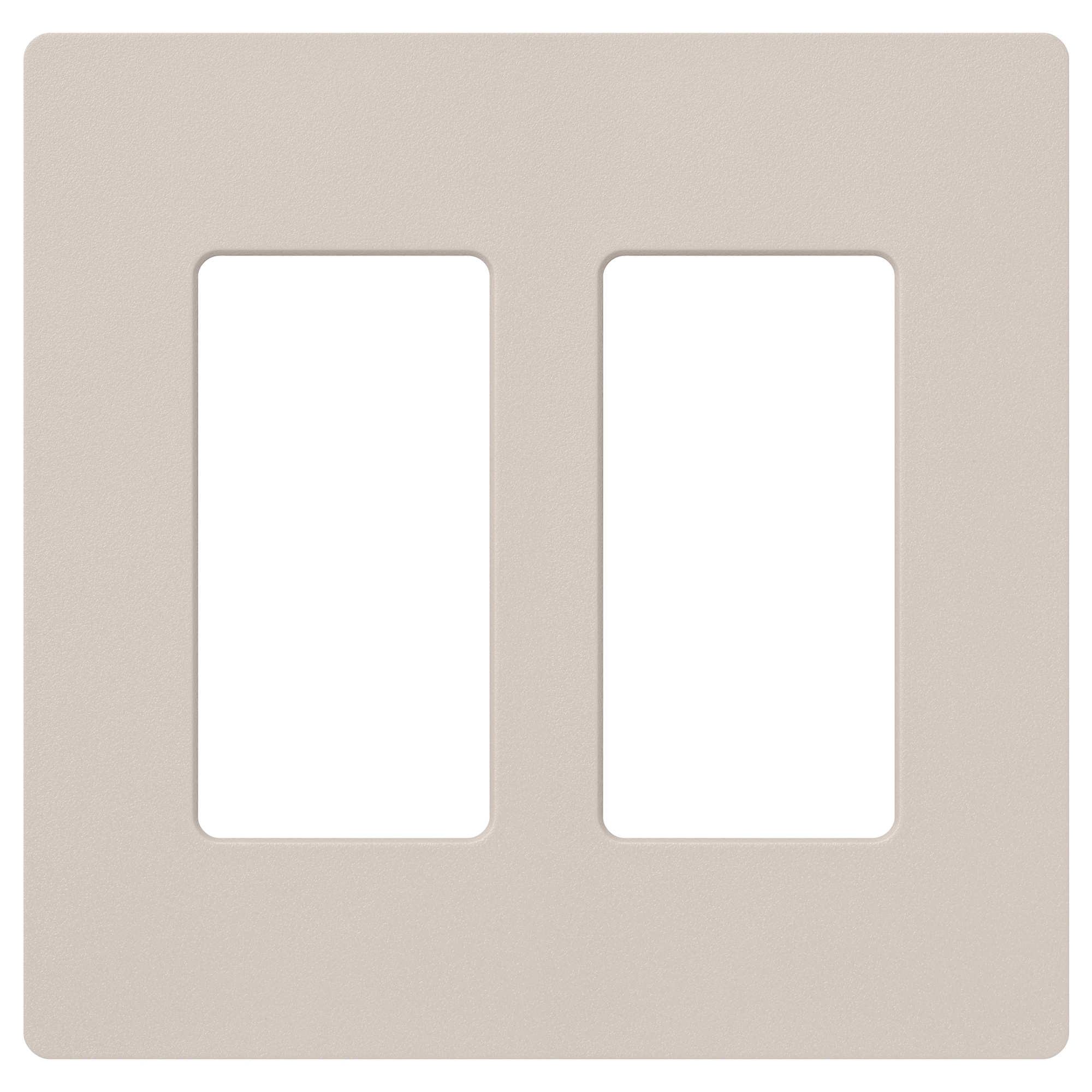 Lutron SC-2-TP Claro 2 -Gang Standard Size Taupe Plastic Indoor Screwless Decorator Wall Plate