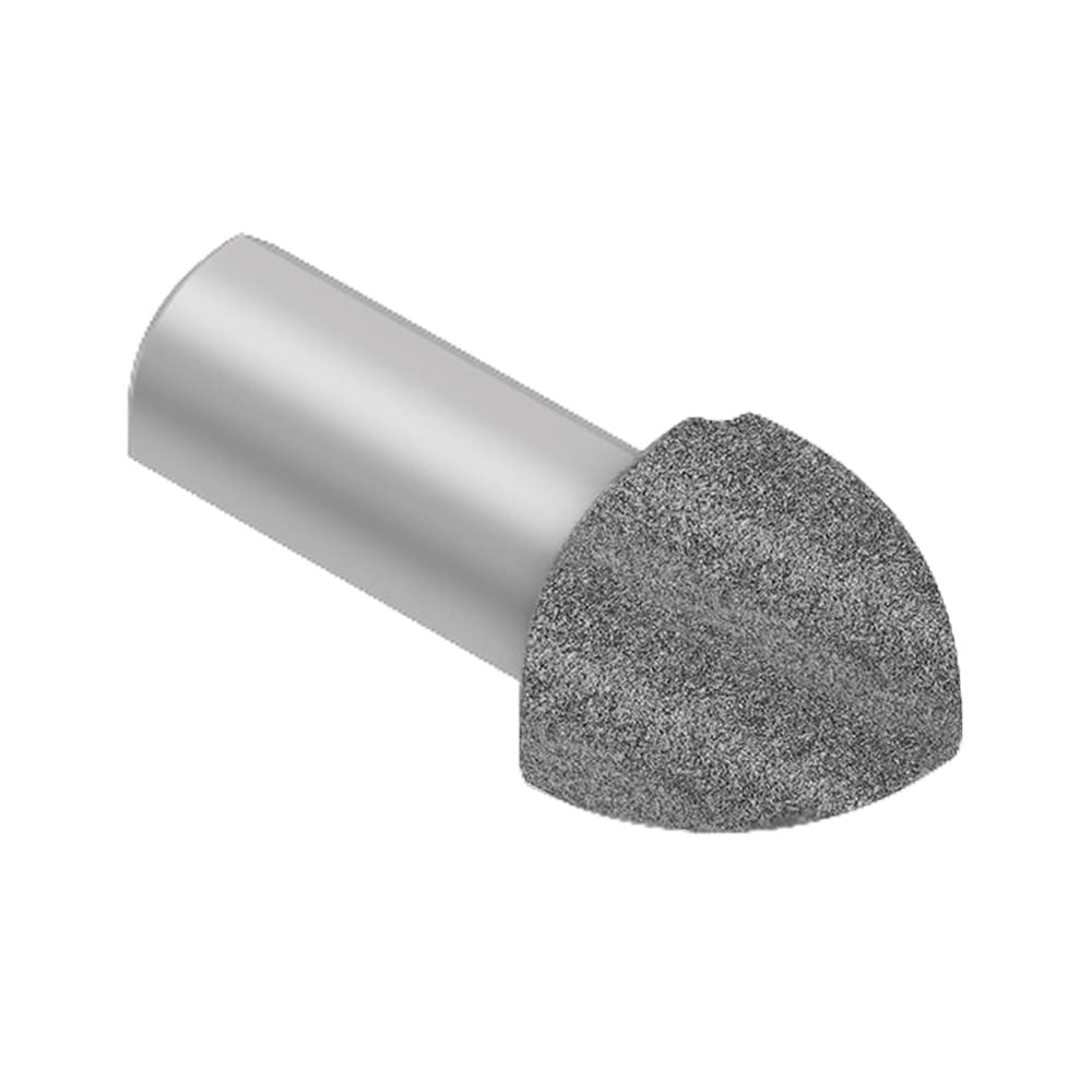 Schluter Systems EV/RO60TSG Rondec 0.25-in W x 1.0-in L Pewter textured color-coated aluminum Aluminum Outside corner Tile Edge Trim