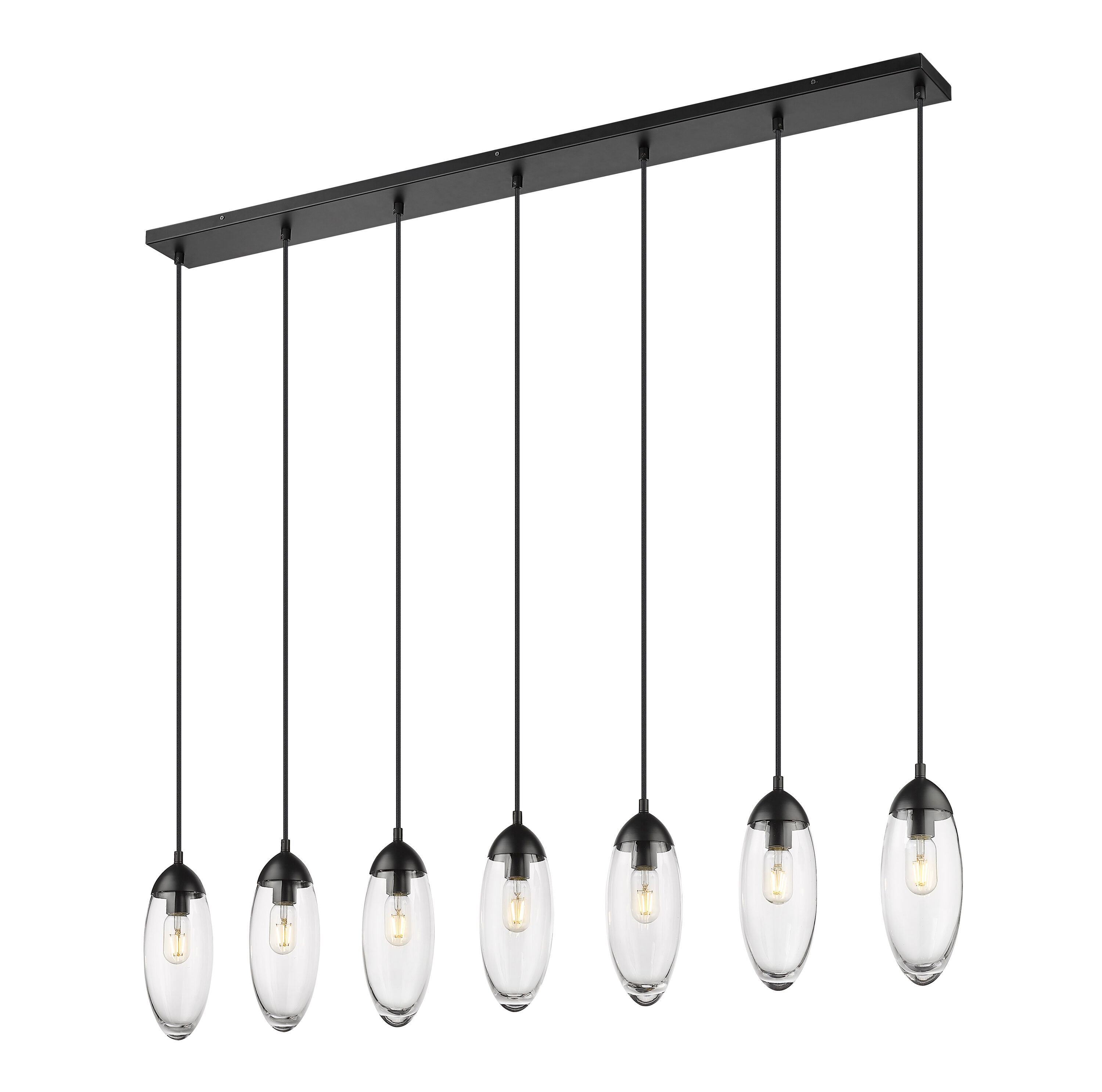 Z-Lite 651P-7L-MB Arden 7 -Light Matte Black Modern/contemporary For Use in Bedrooms, Dining Rooms, Foyers, Kitchens, Living Rooms Chandelier