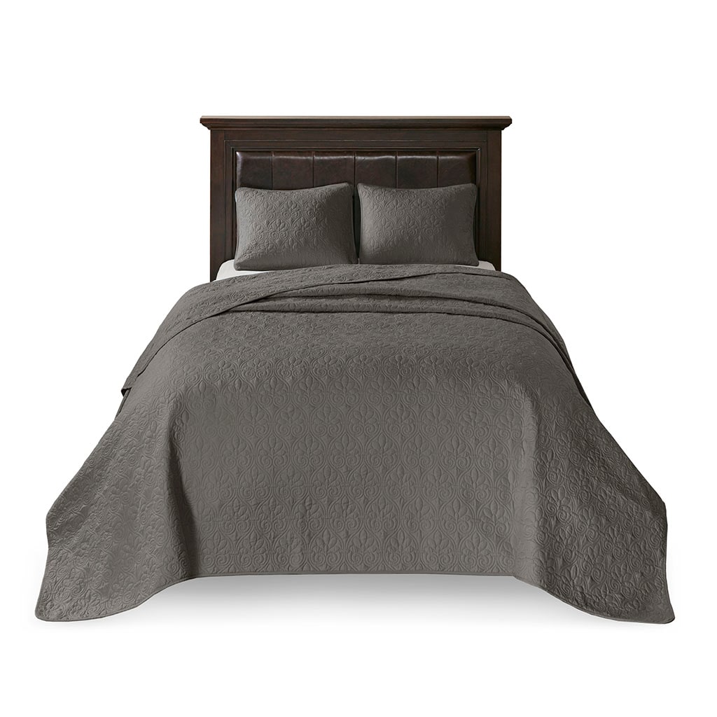 Gracie Mills 5546-31PM Sandy Reversible Bedspread Set with Classic Stitch Pattern