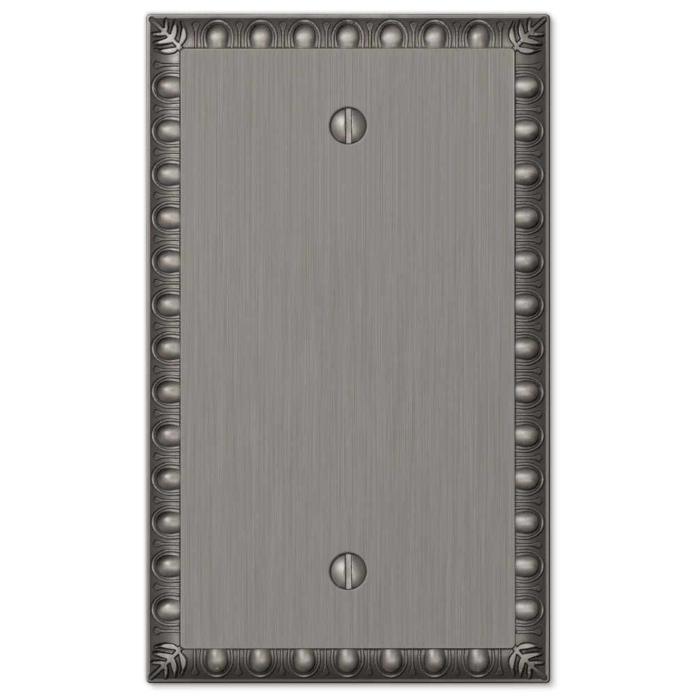 Amerelle 90BAN 1 -Gang Specialty Size Antique Nickel Metal Indoor Blank Wall Plate