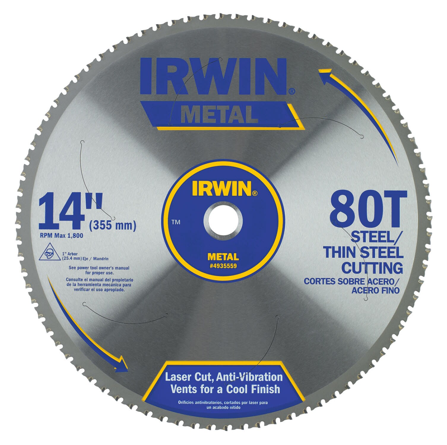 IRWIN 4935559 14-in 80-Tooth Carbide Circular Saw Blade