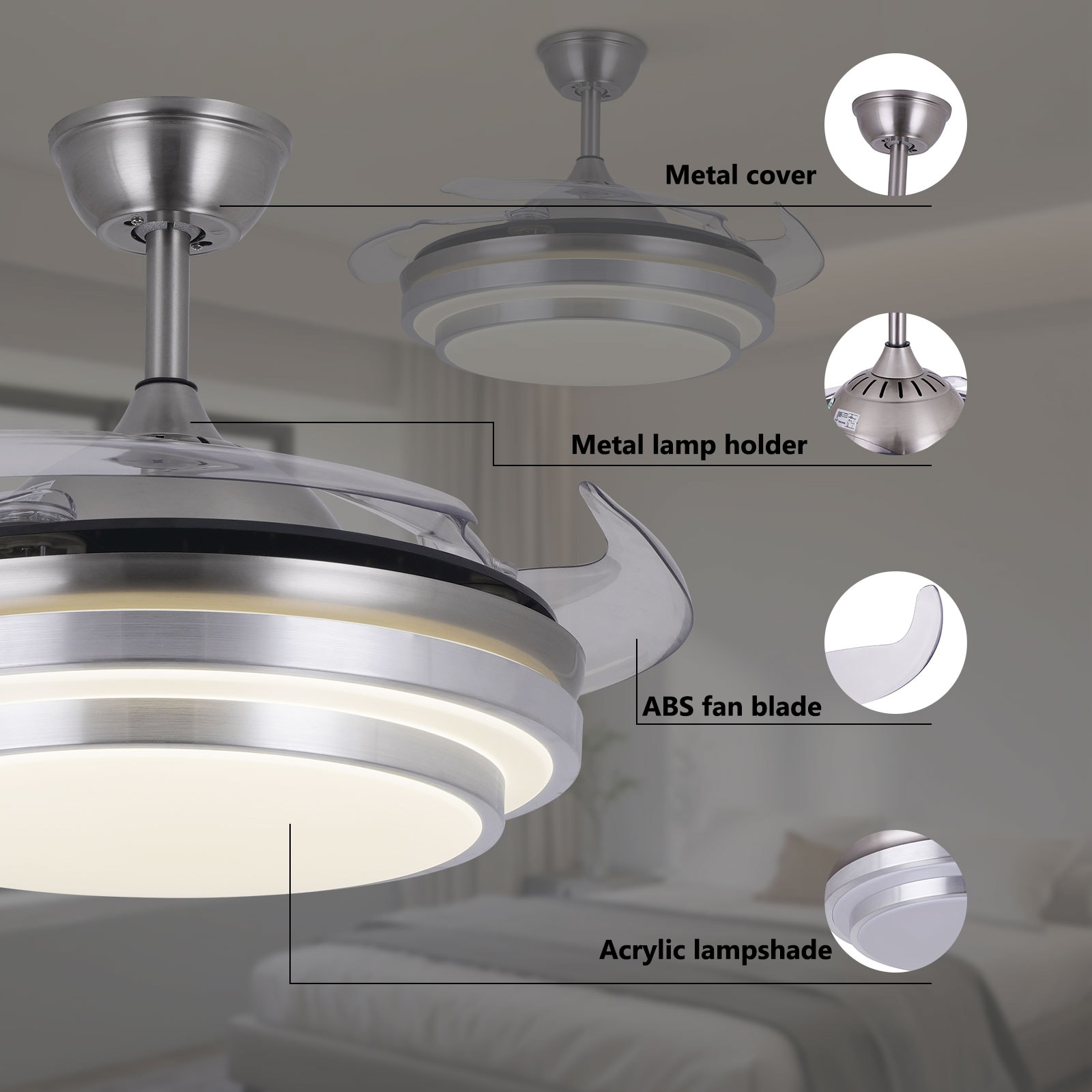 Oukaning HCX195-US Ceiling-Fans - View #7