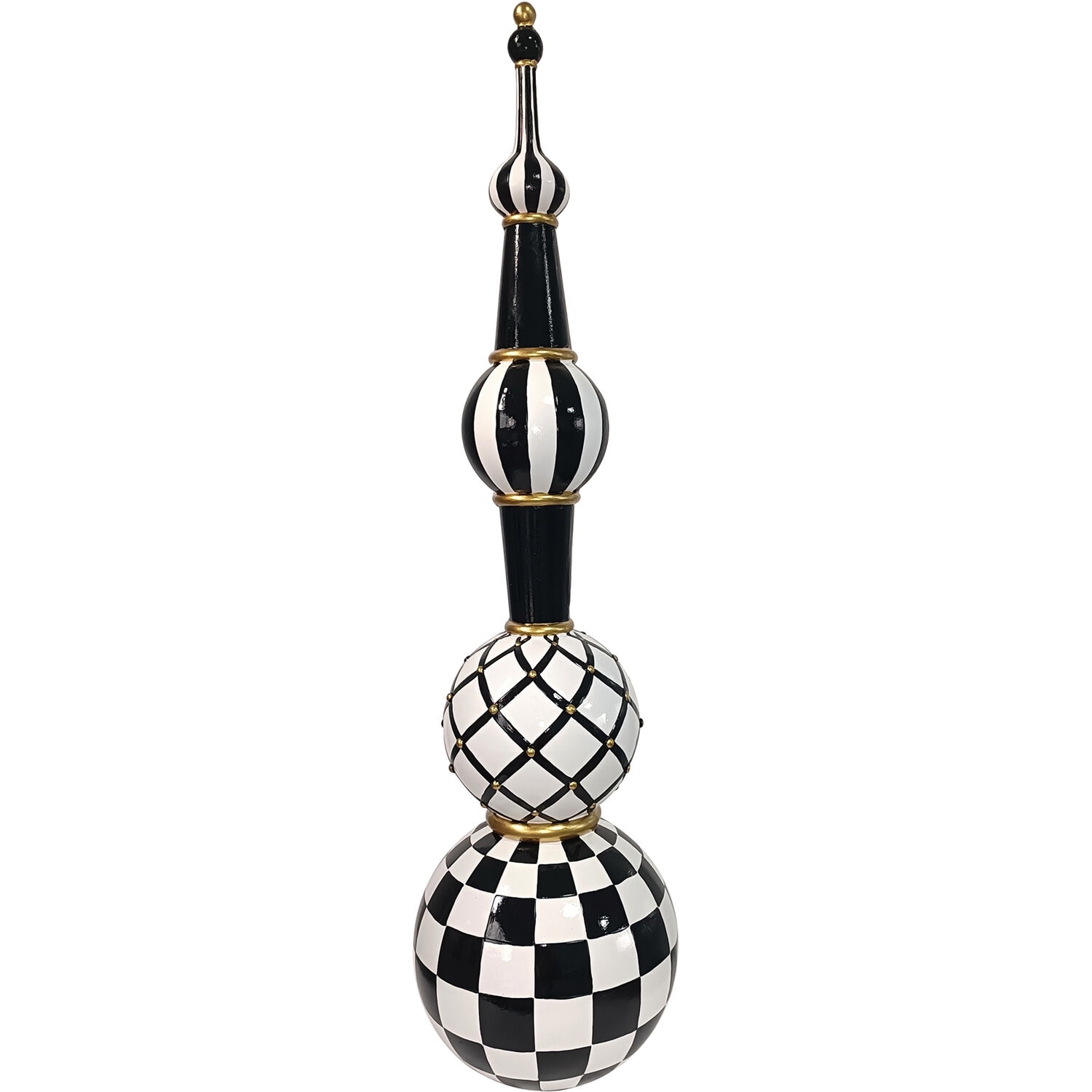 Fraser Hill Farm 36-Inches Freestanding Ball Free standing decoration with #FFMG036-0FIN-BW