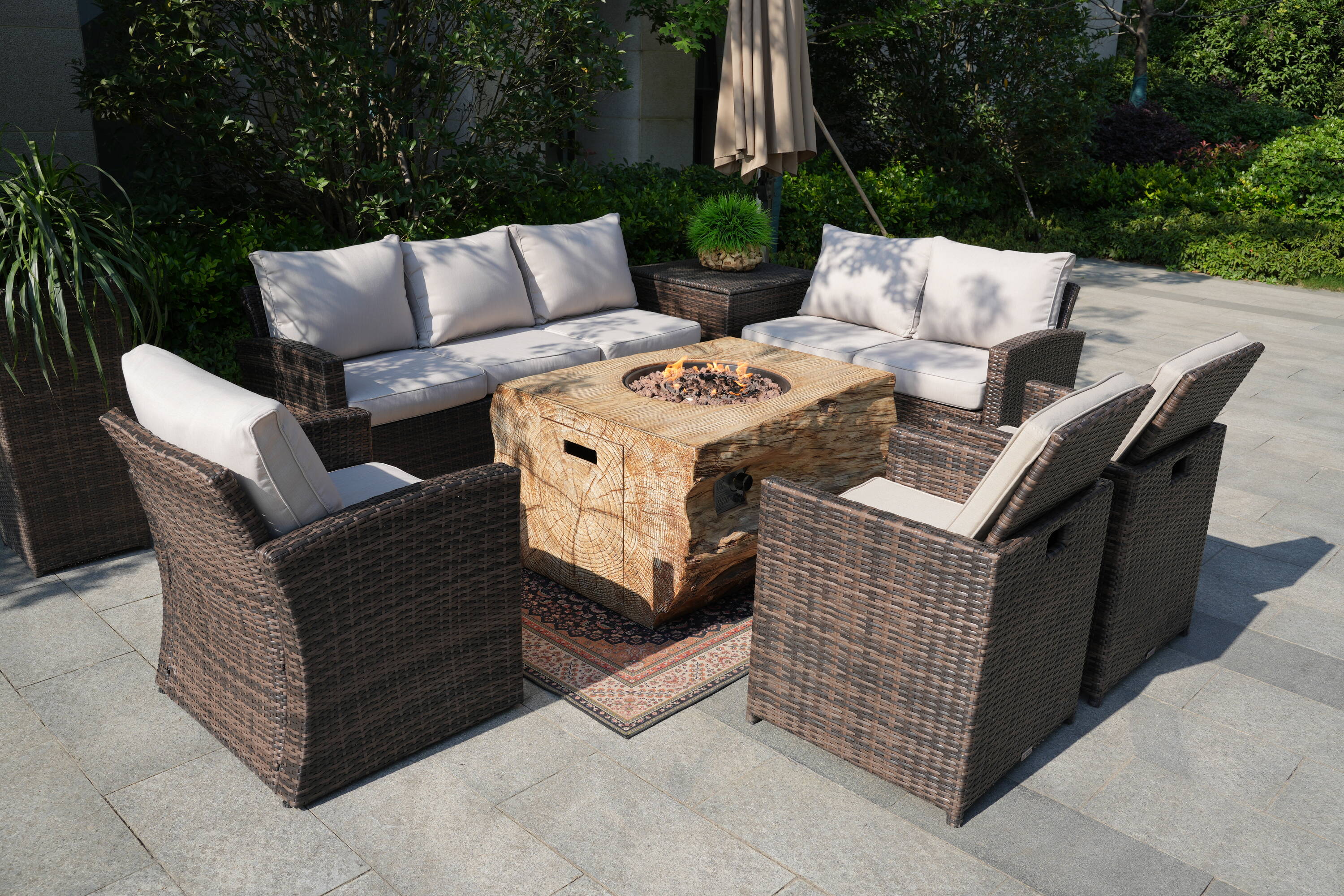 Direct Wicker DWG-03B2170&3234B Patio-Conversation-Sets - View #3
