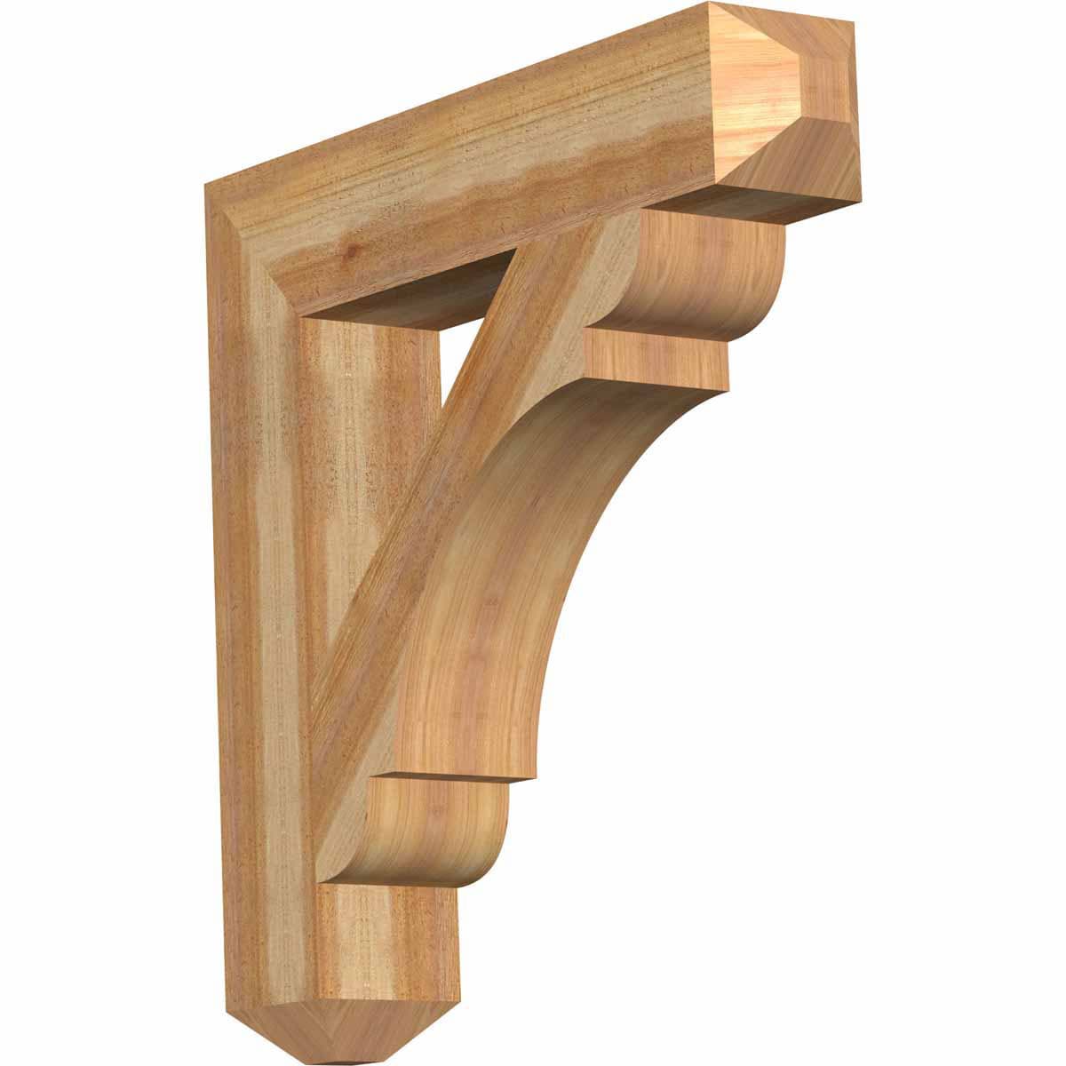 Ekena Millwork BKT06X32X32OLY04RWR Olympic craftsman rough sawn 6-in x 32-in x 32-in Western red cedar Brown Wood Standard bracket