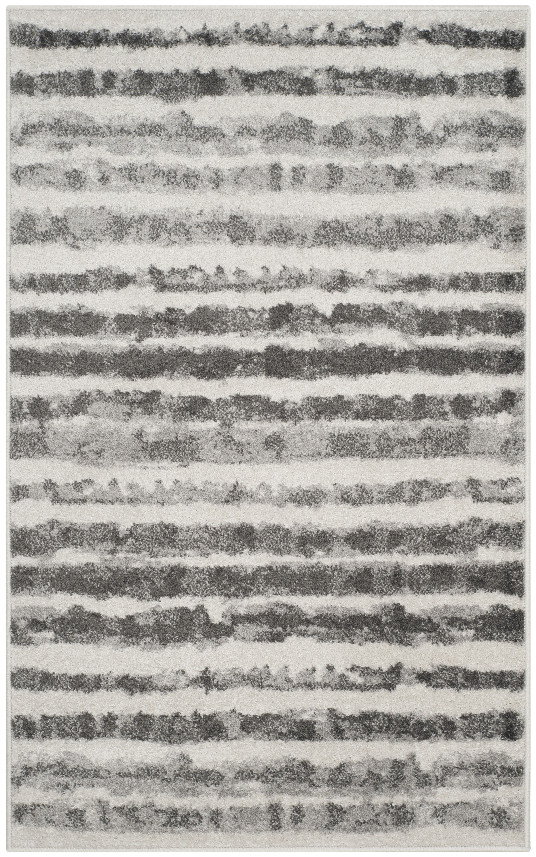 Ivory Rectangular Easy-Care Synthetic Rug 36"x4"