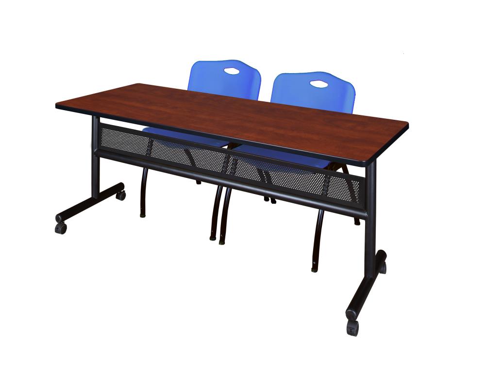 Regency MKFTM7224CH47BE Training Red 4-Person Training Table (72-in W x 29-in H)