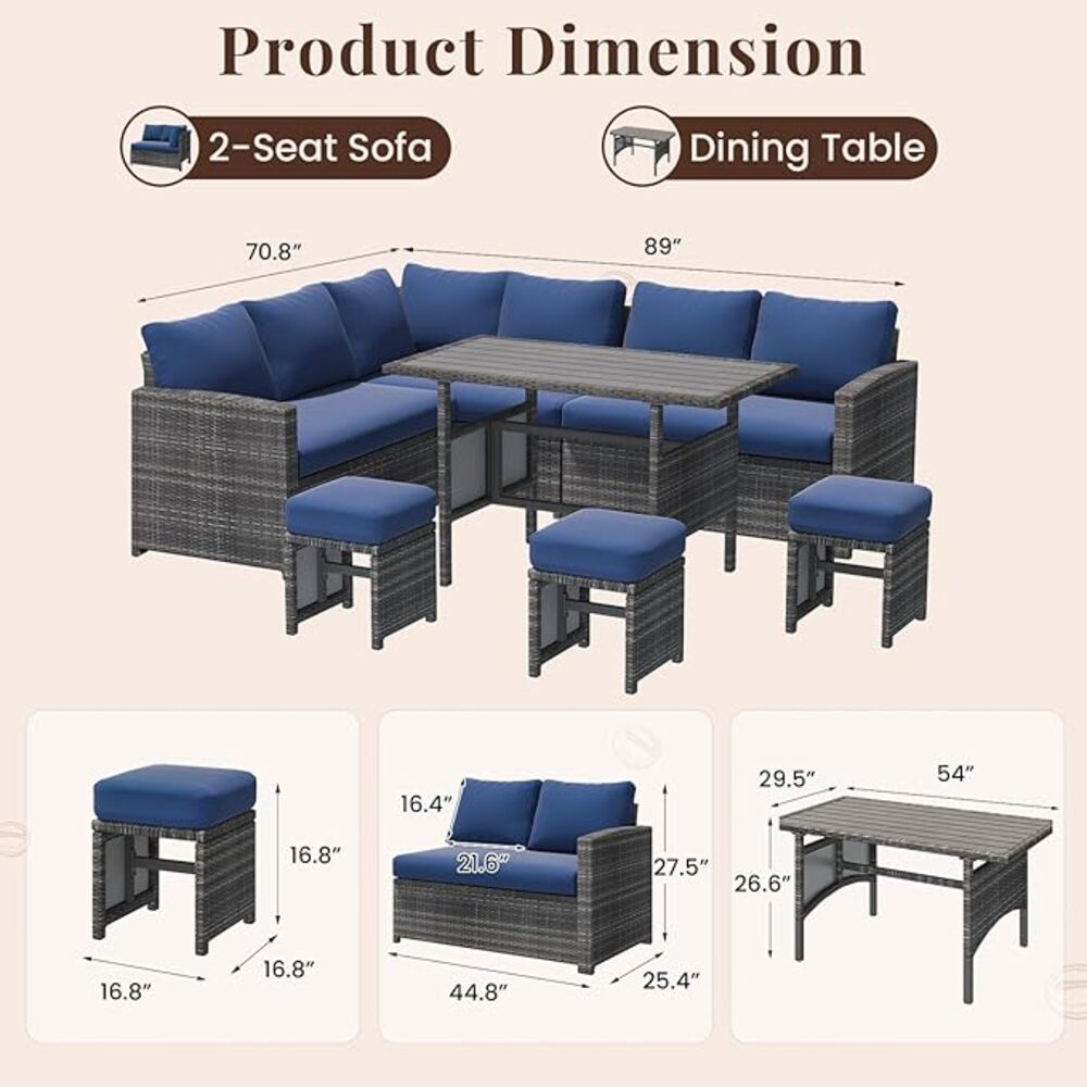 AECOJOY 16076DBU-LS01 Patio-Sofas-Daybeds - View #5