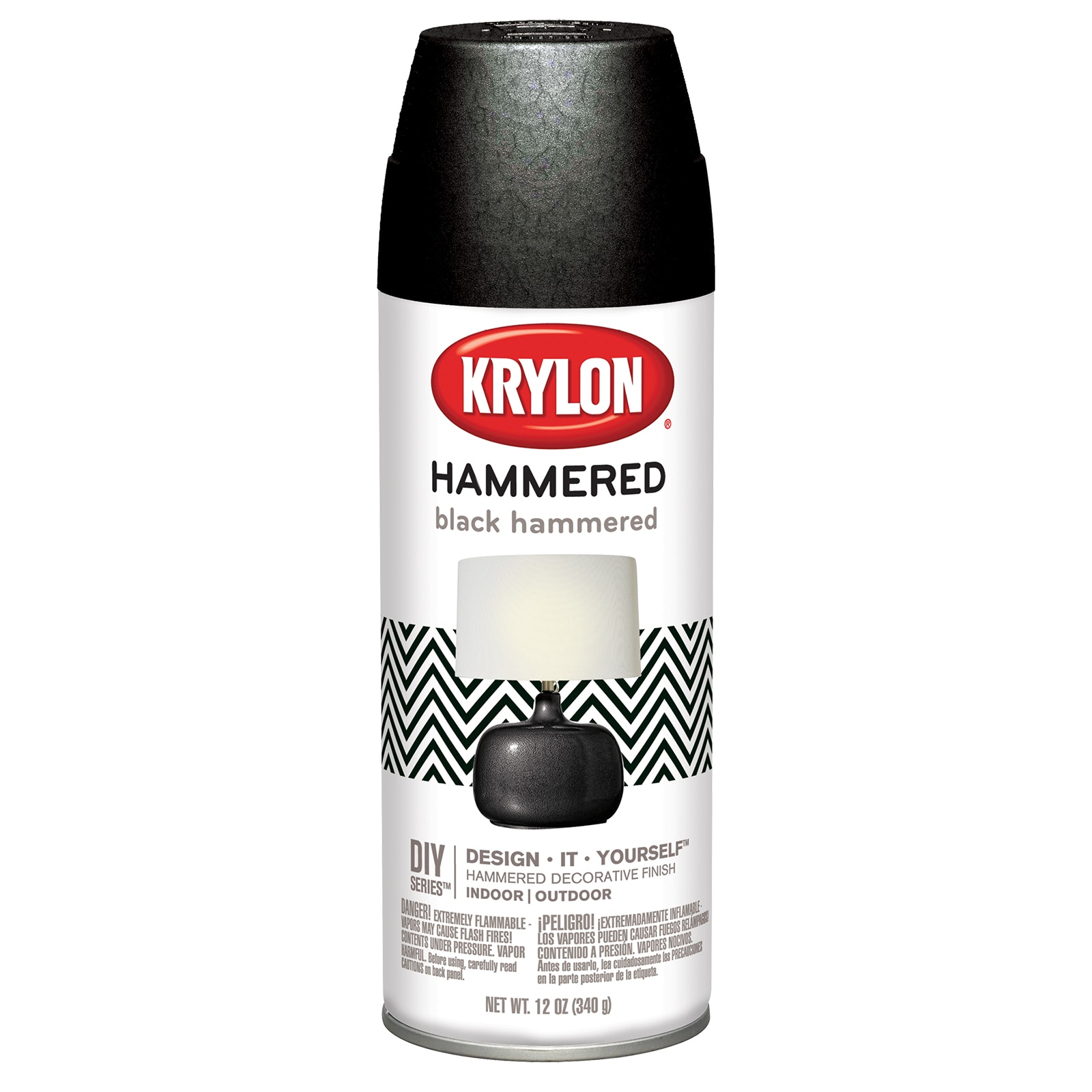 926152-5 Krylon Industrial Acryli-Quik Spray Paint Gloss Black for Metal,  Steel, Wood, 12 oz.