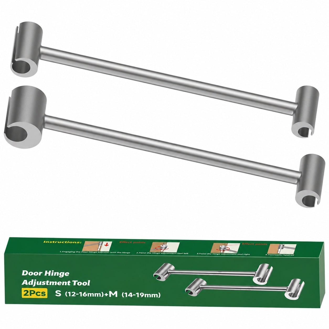 Ahfiwaso  Door Hinge Adjustment Tool Set for Flag Hinges Residential Fire Security Cleanroom Doors S and M Sizes Steel Construction Fixes Sagging