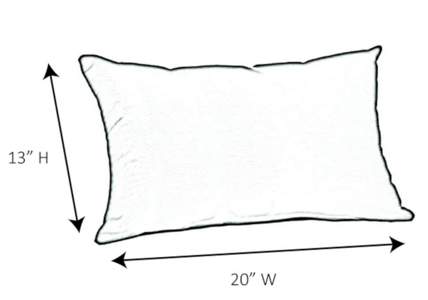 Black and White Striped Sunbrella Lumbar Pillow 19"