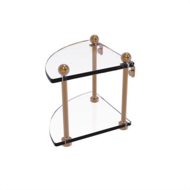 Allied Brass Unlacquered 3-Tier Brass Wall Mount Corner Bathroom Shelf  (8-in X 15-in X 8-in) in the Bathroom Shelves department at