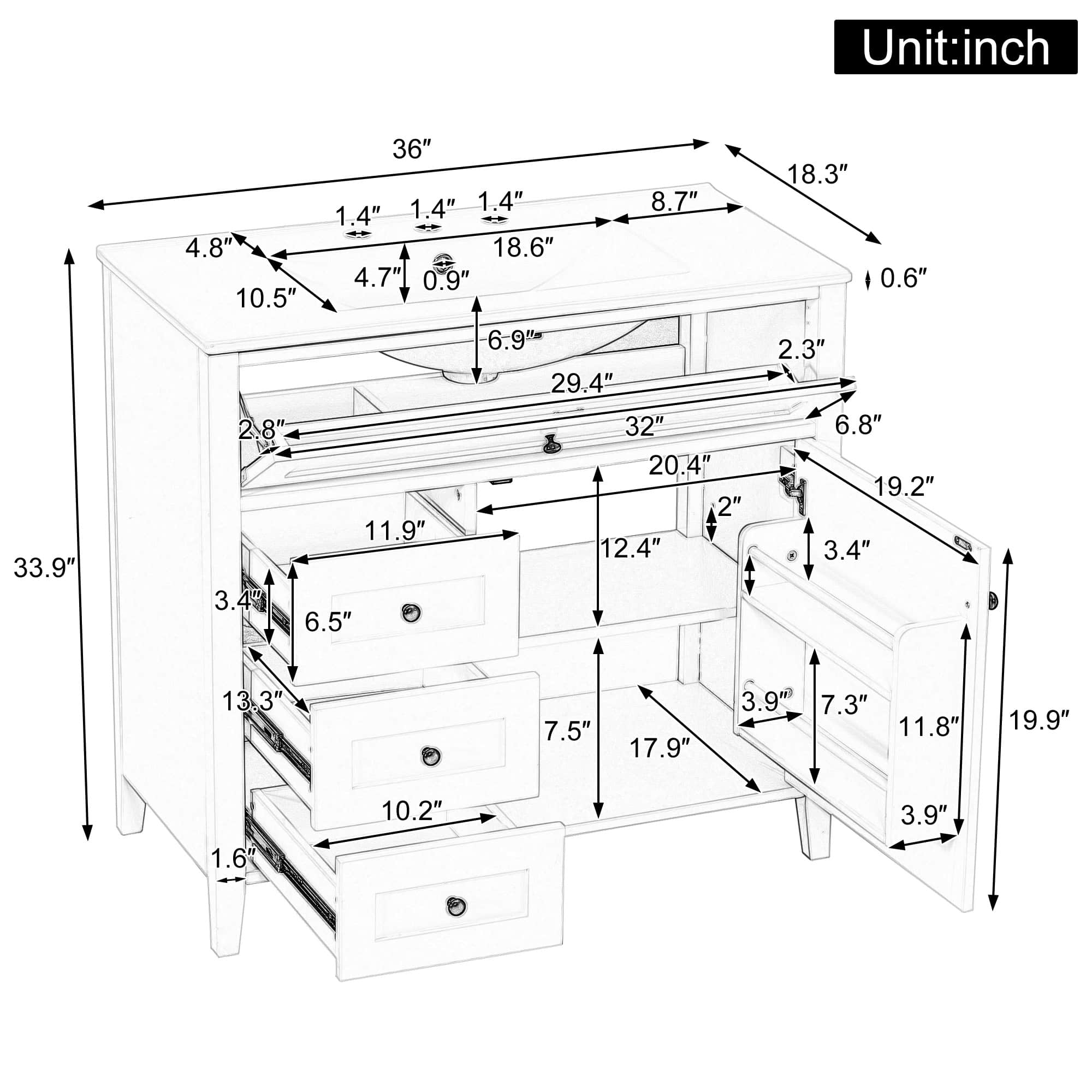Rbied NDLJ-240 Bath-Vanity-Combo - View #4