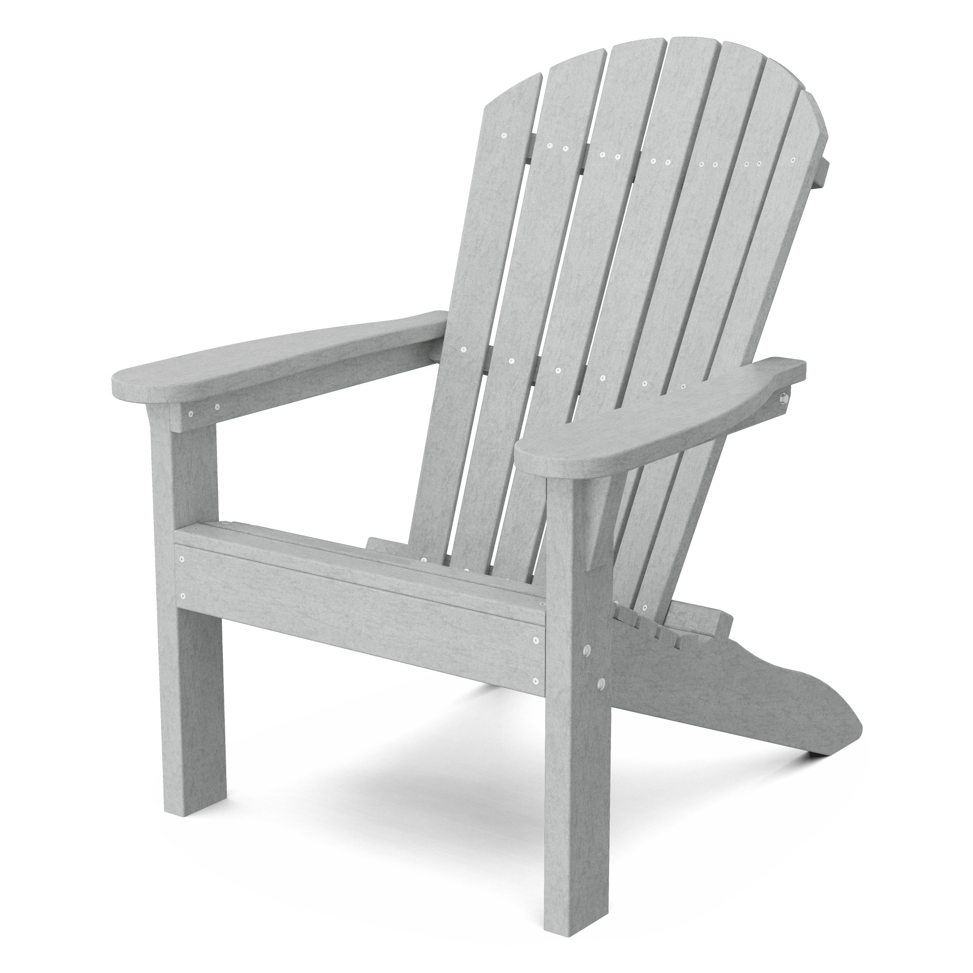 Wildridge LCC-110-LG Heritage Sunset Light Gray HDPE Frame Stationary Adirondack Chair with Slat Seat