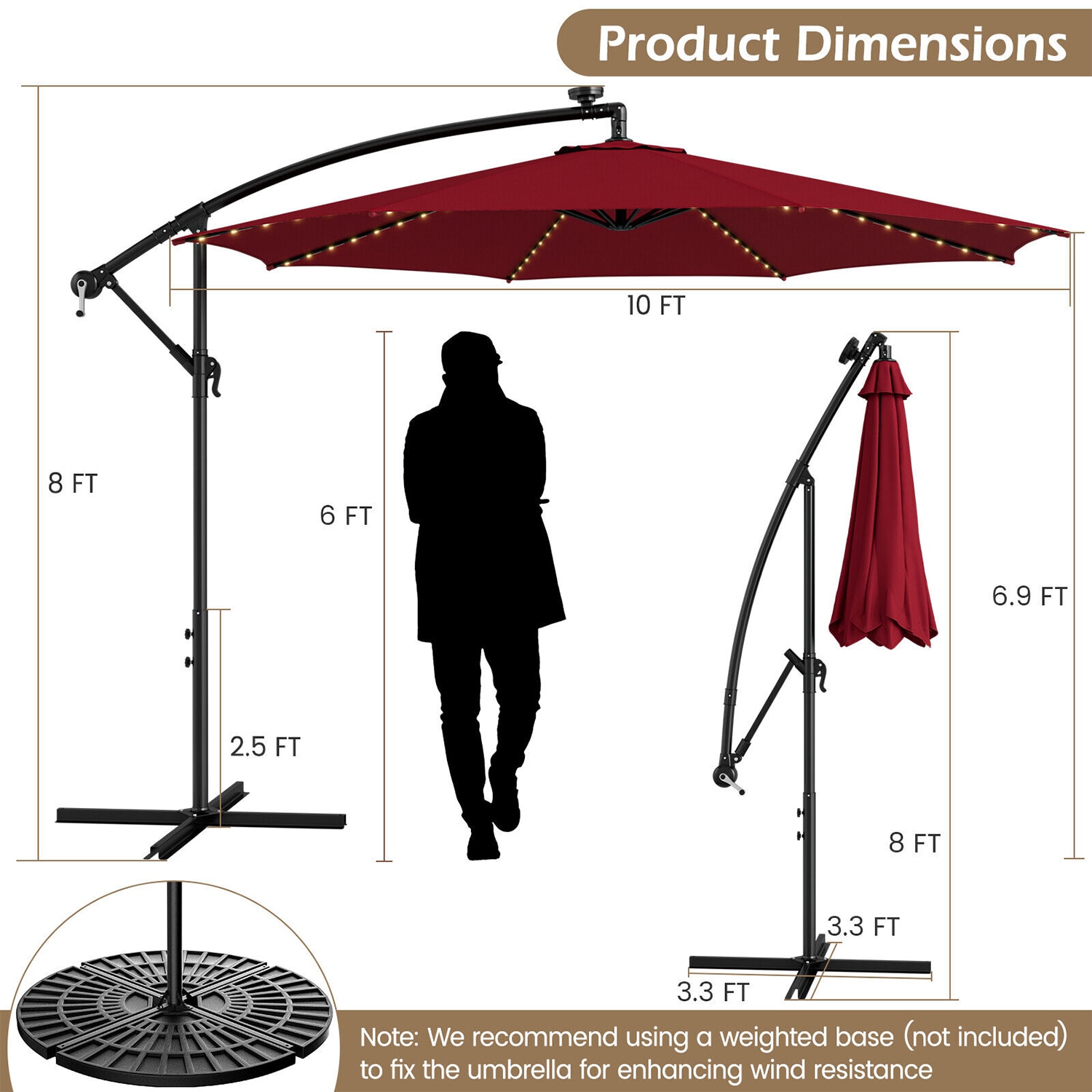 WELLFOR TDG10822WN Umbrellas-2 - View #5