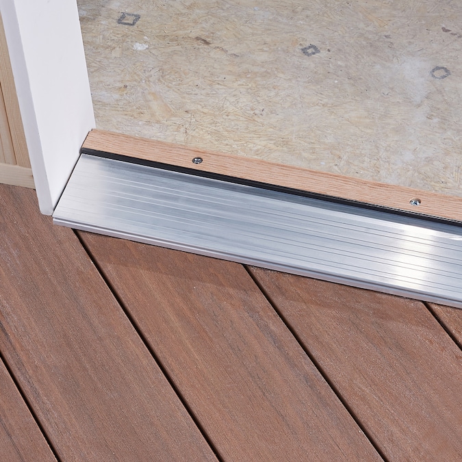 Aluminum Wood Door Threshold Install, Front Door Threshold Hardwood Floor