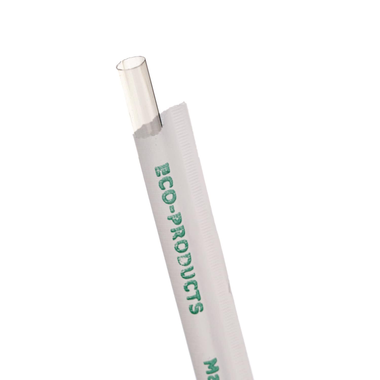 Eco-Products Clear Wrapped Straw 7.75 in PLA 400/Pack 24 Packs/Carton