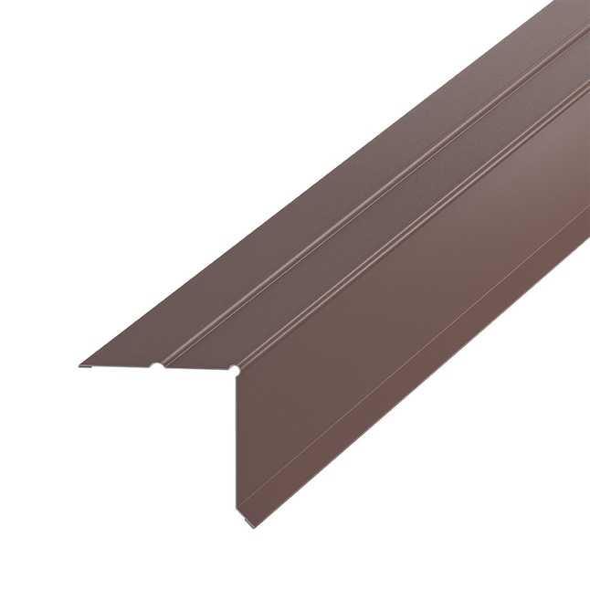 Amerimax Hemmed C 1.5-in x Brown Galvanized Steel Drip Edge in the Drip ...