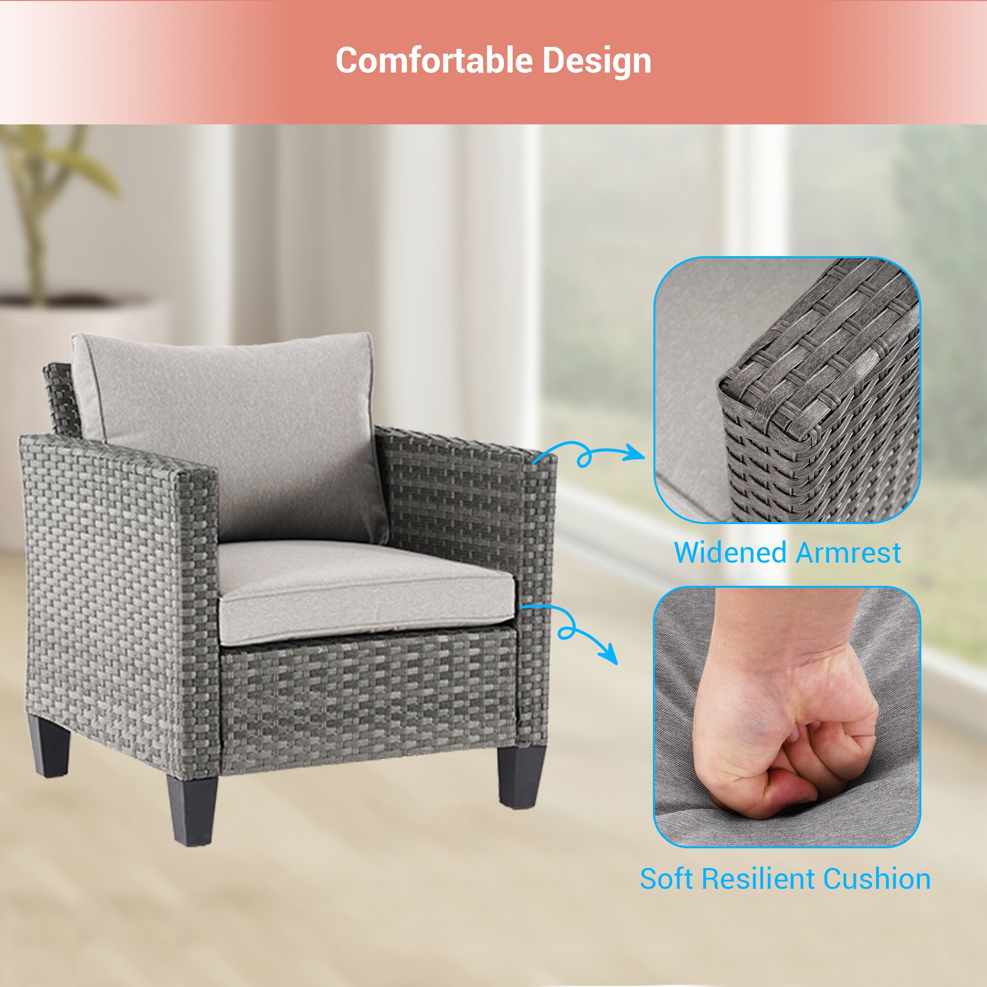 Sonkuki SD-PS-115HLY-S2T1 Patio-Conversation-Sets - View #5