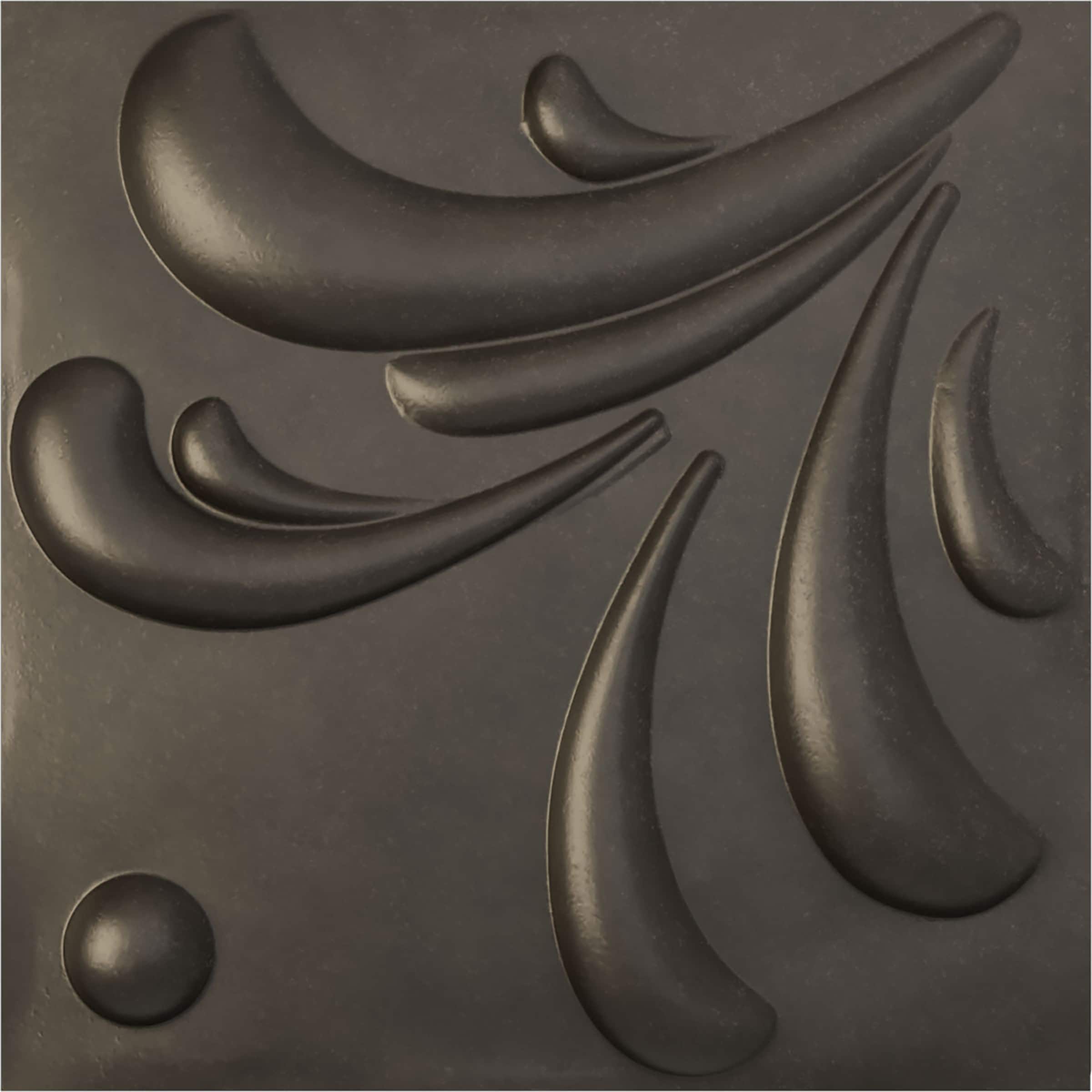 Ekena Millwork WP20X20ACDST 19-5/8-in x 19-5/8-in Embossed Paintable/Stainable Black PVC Abstract Wall Panel ( 2.67-sq ft )