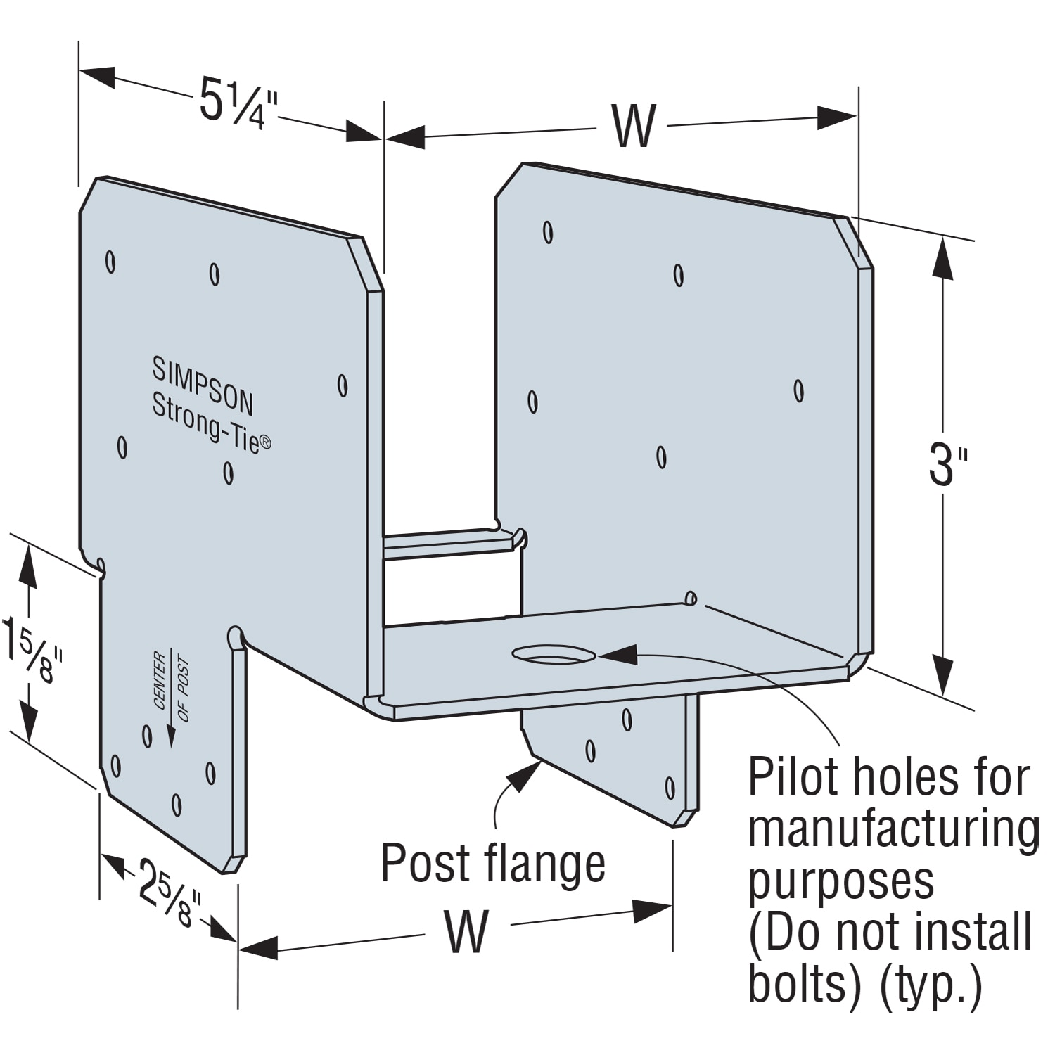 Simpson Strong-Tie EPC 4-in x 4-in ZMAX Wood to wood End post cap in ...