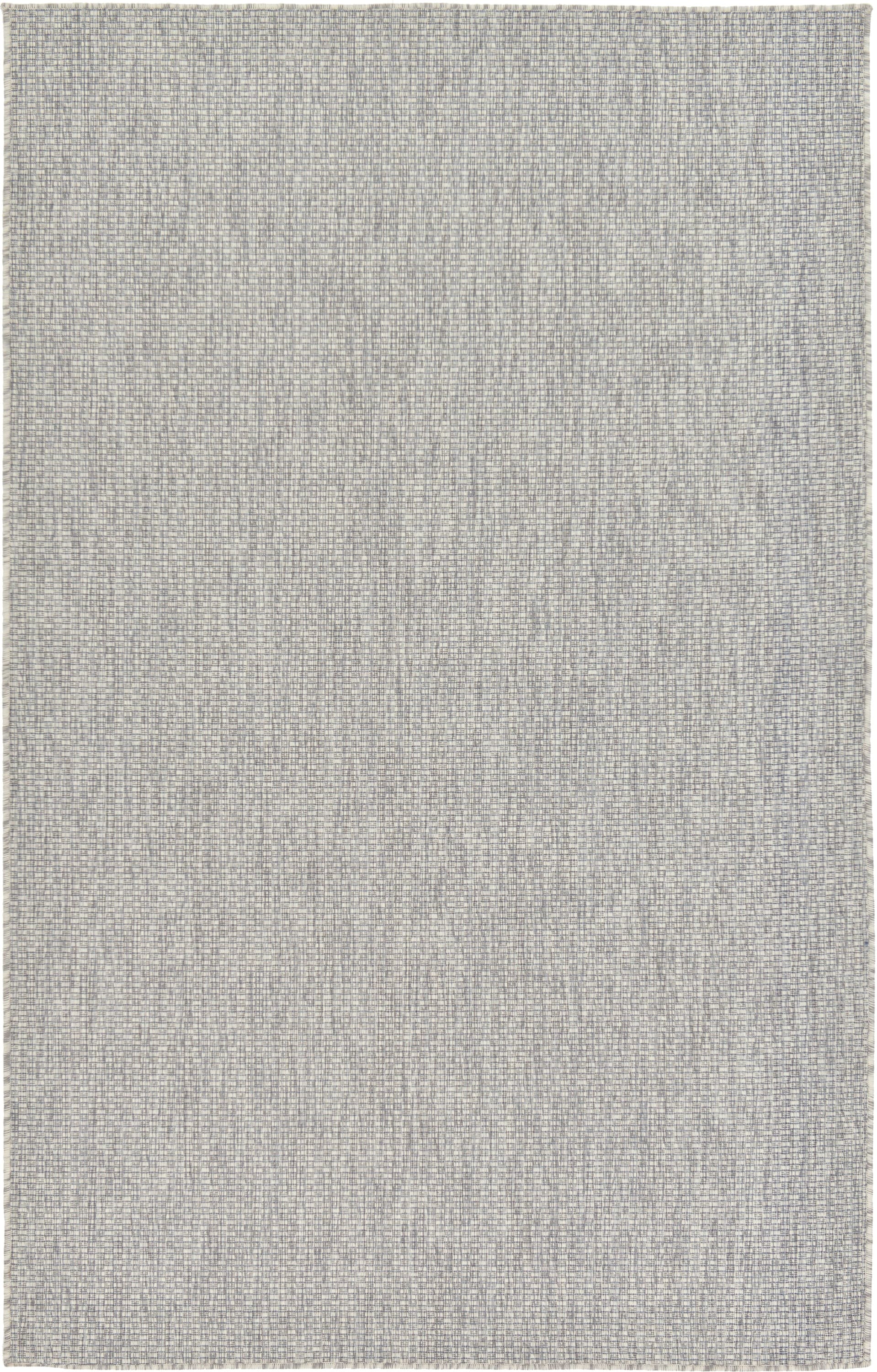 Unique Loom 3129001 Solid Outdoor 5 x 8 (ft) Loomed Polypropylene Light Gray/Gray Rectangular Indoor/Outdoor Distressed/Overdyed Area rug