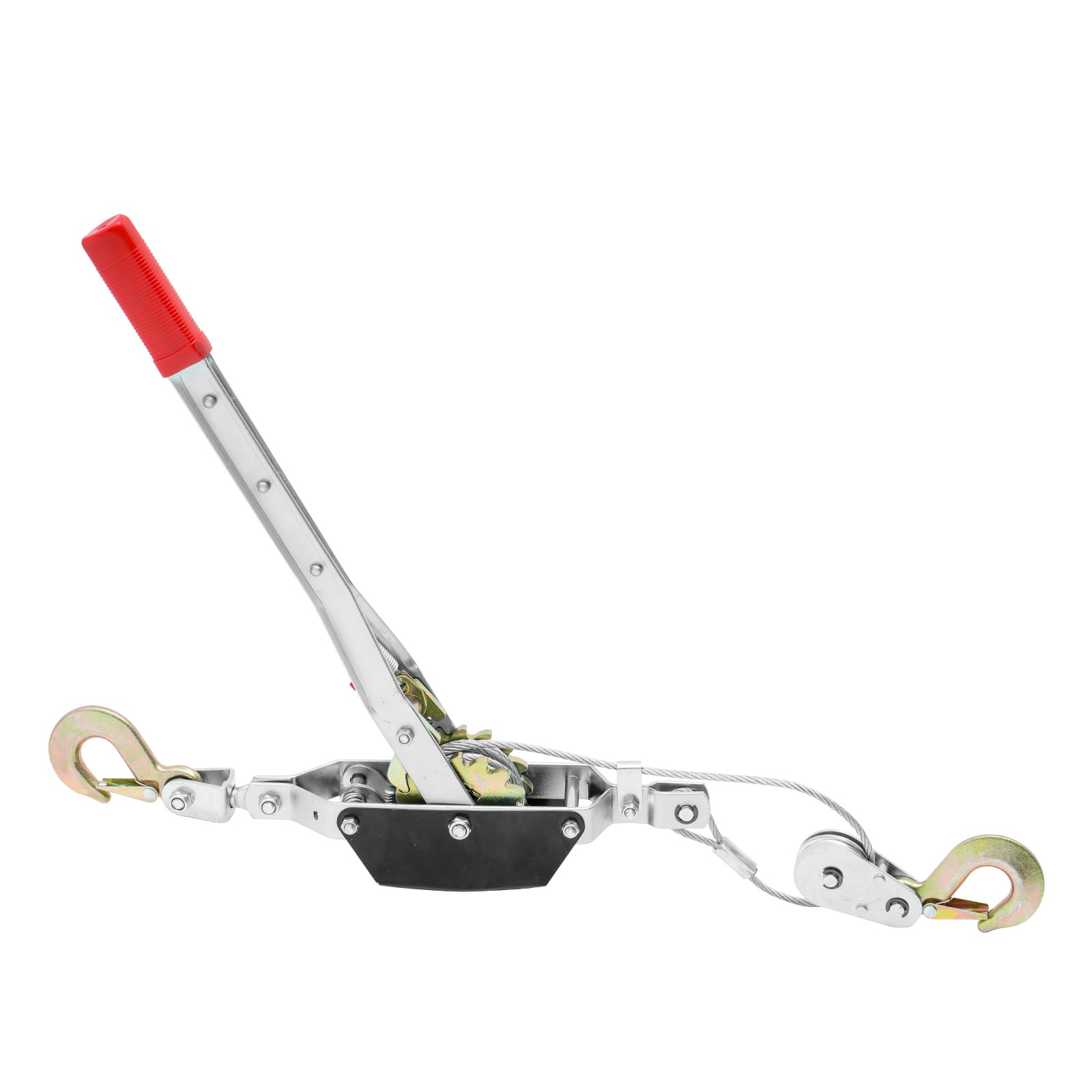 GIVIMO 2-Ton 4409-lb Come Along Winch with 12-ft Steel Cable and 2 Hooks Heavy Duty Ratchet Power Puller for Vehicle Rescue Towing