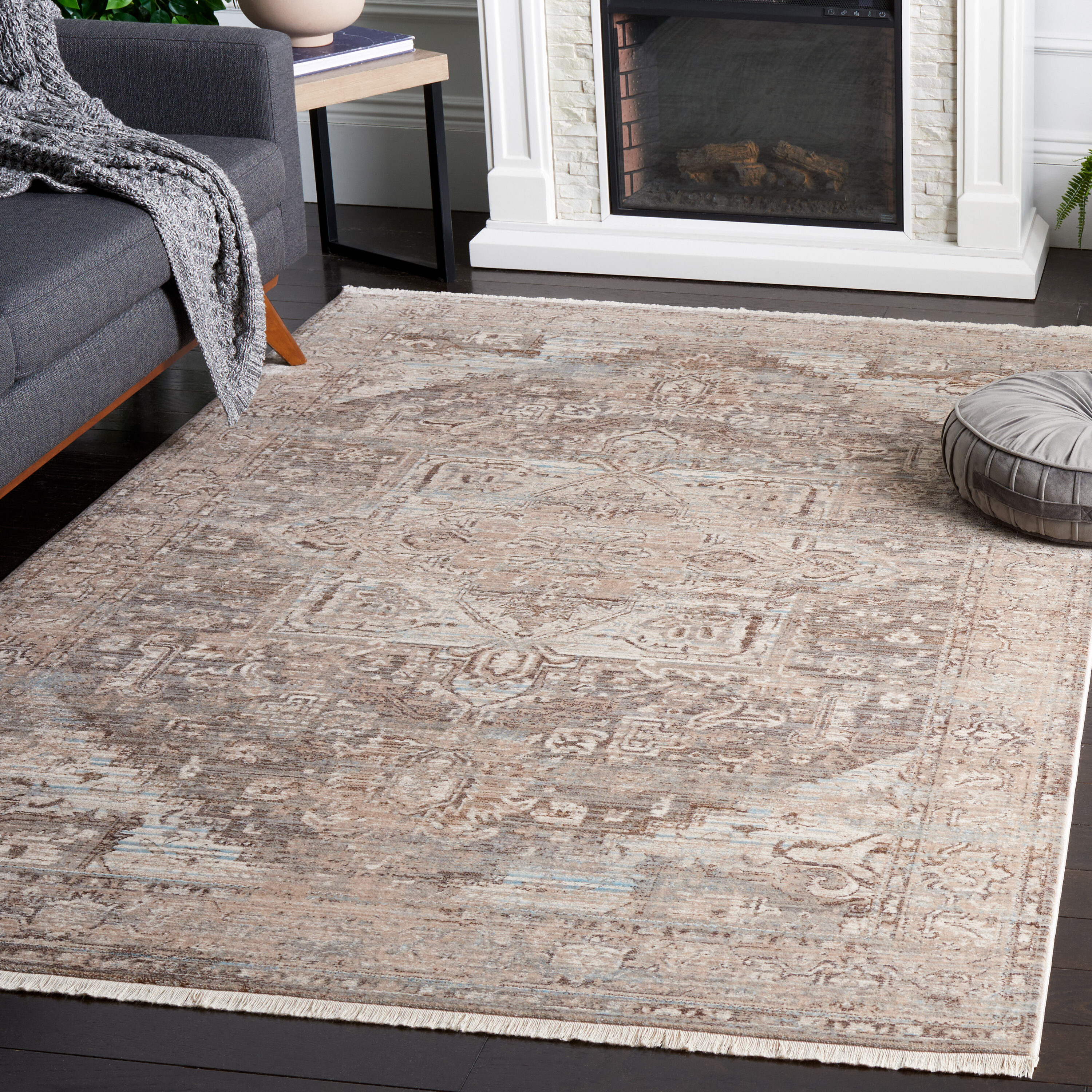 Safavieh Vintage Persian Vtp426T Brown/Beige 4 x 6 Rectangular Area rug ...