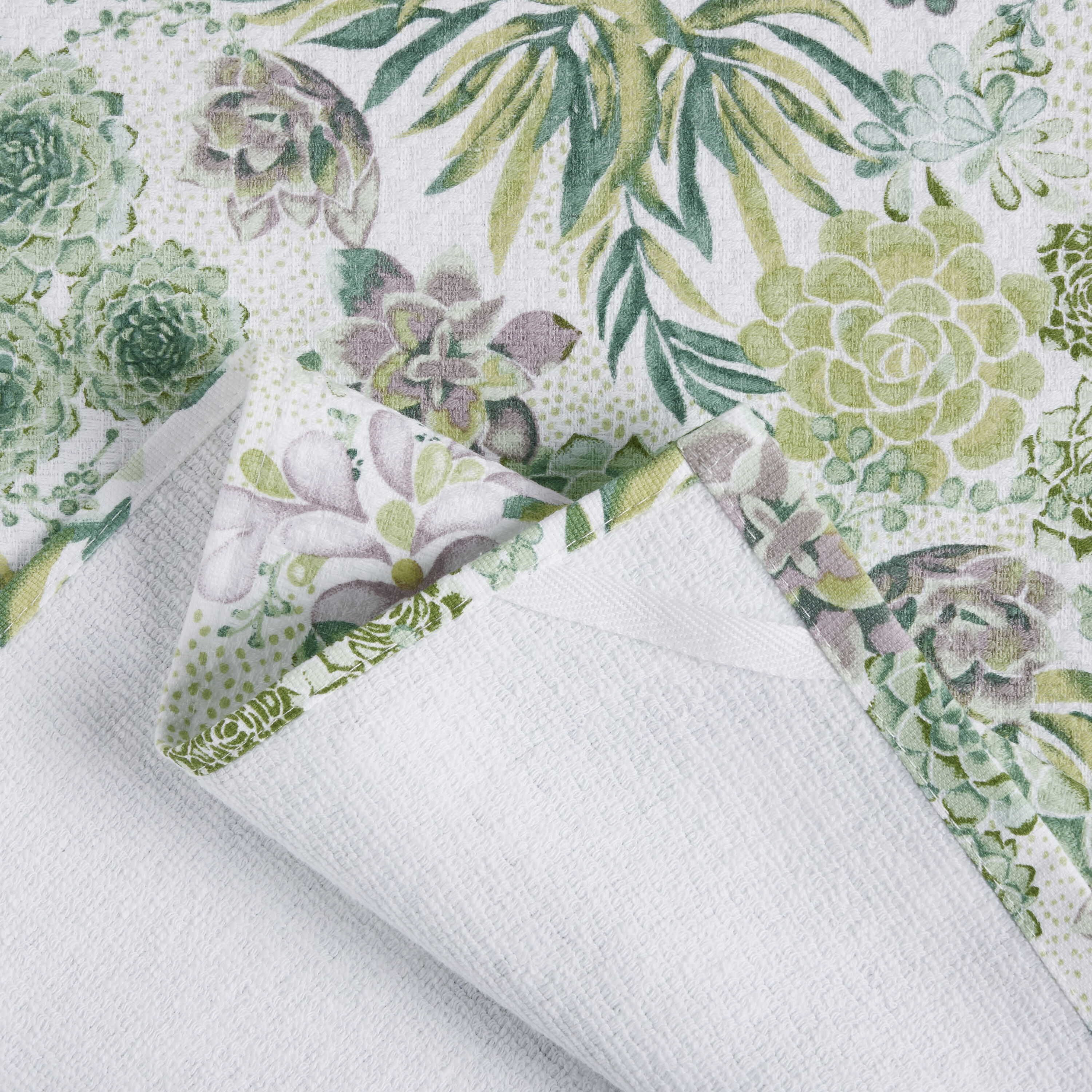 Martha Stewart 4-Pack Cotton Floral Any Occasion Kitchen Towel in