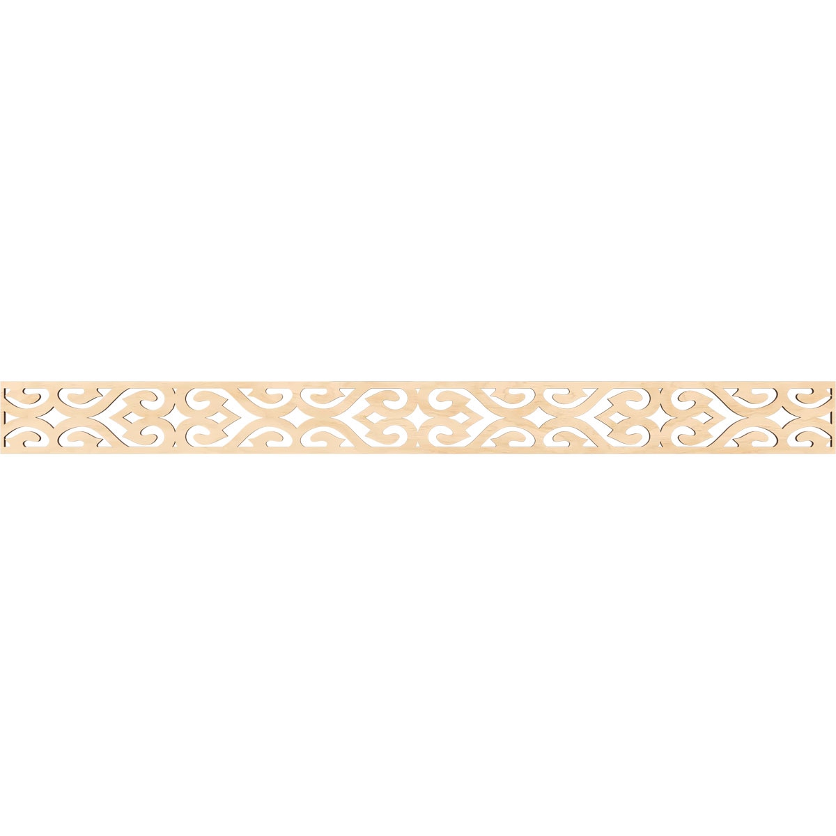 Ekena Millwork MLDA04X46KEEBI Keene Fretwork Flat Trim 4-in x 3.87-ft Birch Brown Unfinished 2156000 Pierced Wall Panel Moulding