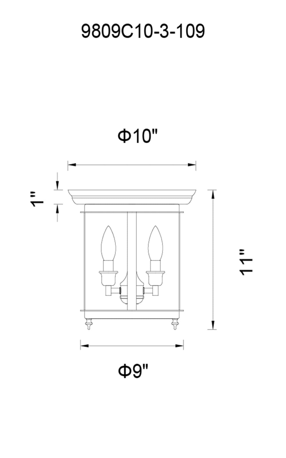 CWI Lighting 9809C10-3-109 flushmounts - View #3