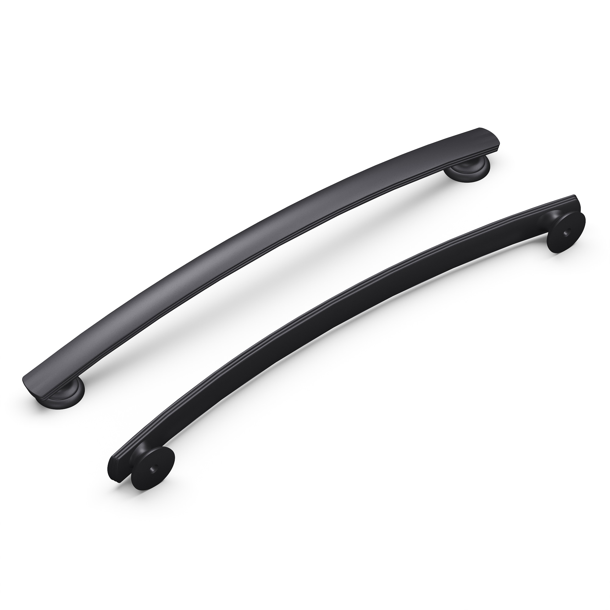 Hickory Hardware P2158-MB American Diner 8-13/16-in , 224mm Center to Center Matte Black Arch Handle
