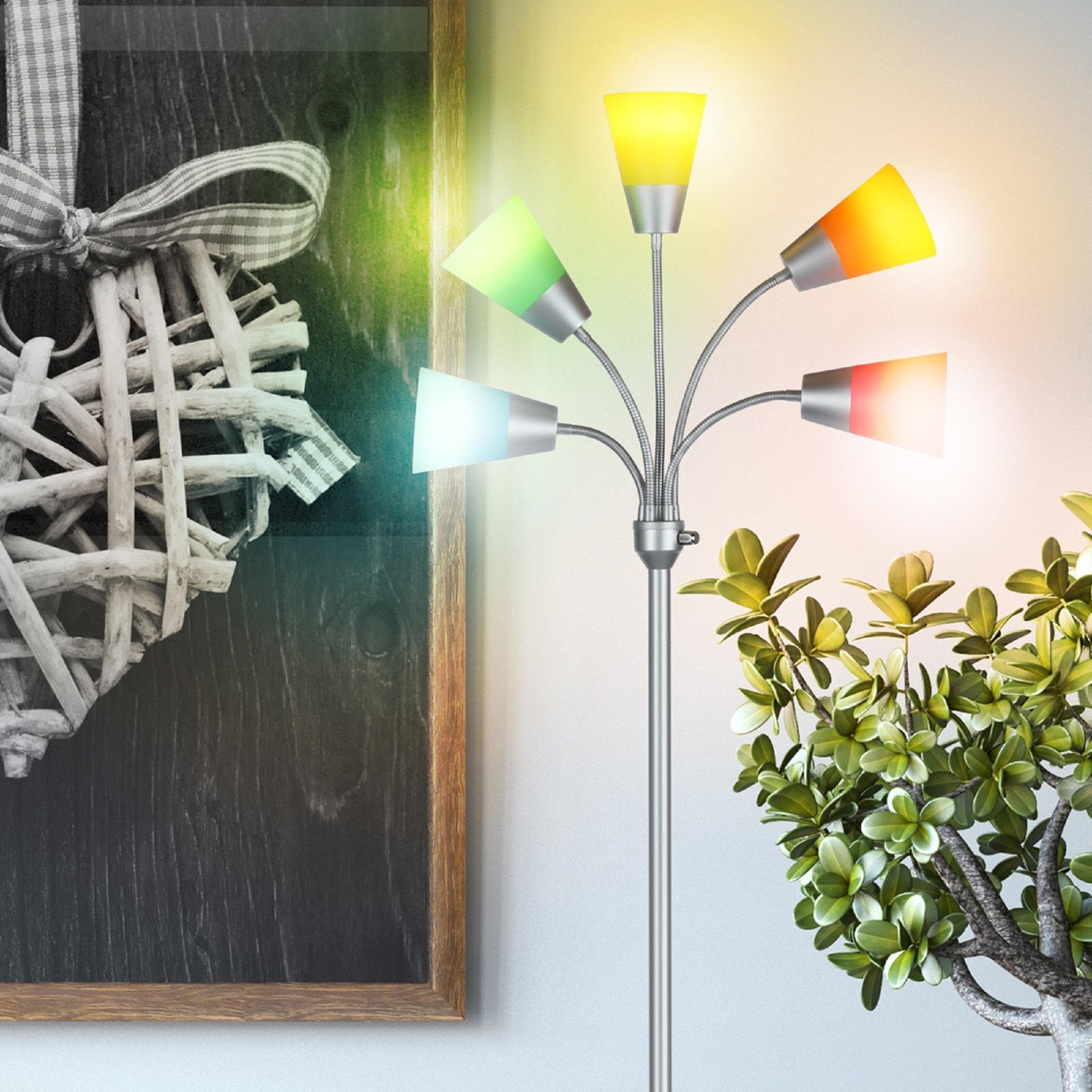5 arm floor lamp replacement shades clearance
