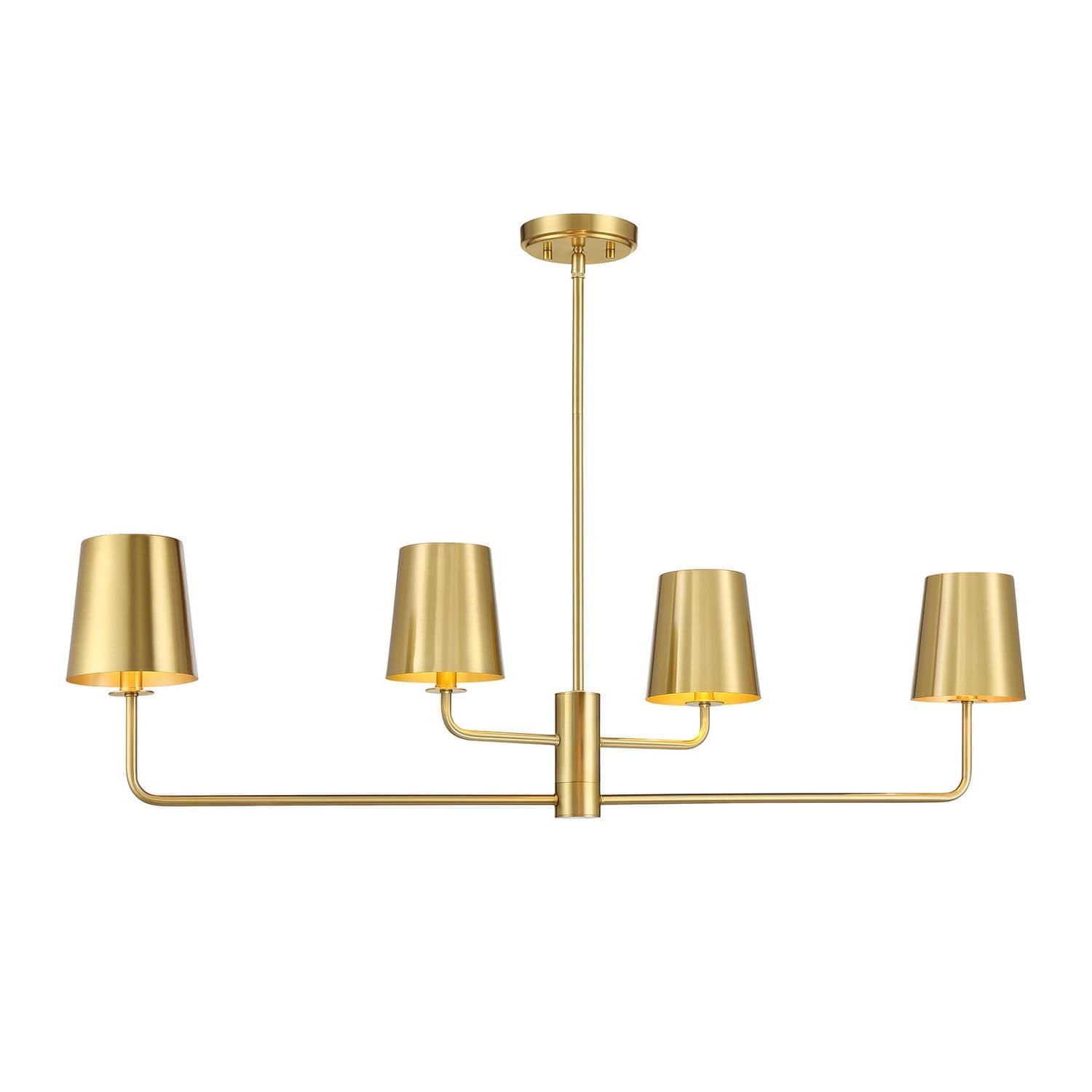 Trade Winds Lighting TW19430NB Linear Chandelier in Natural Brass