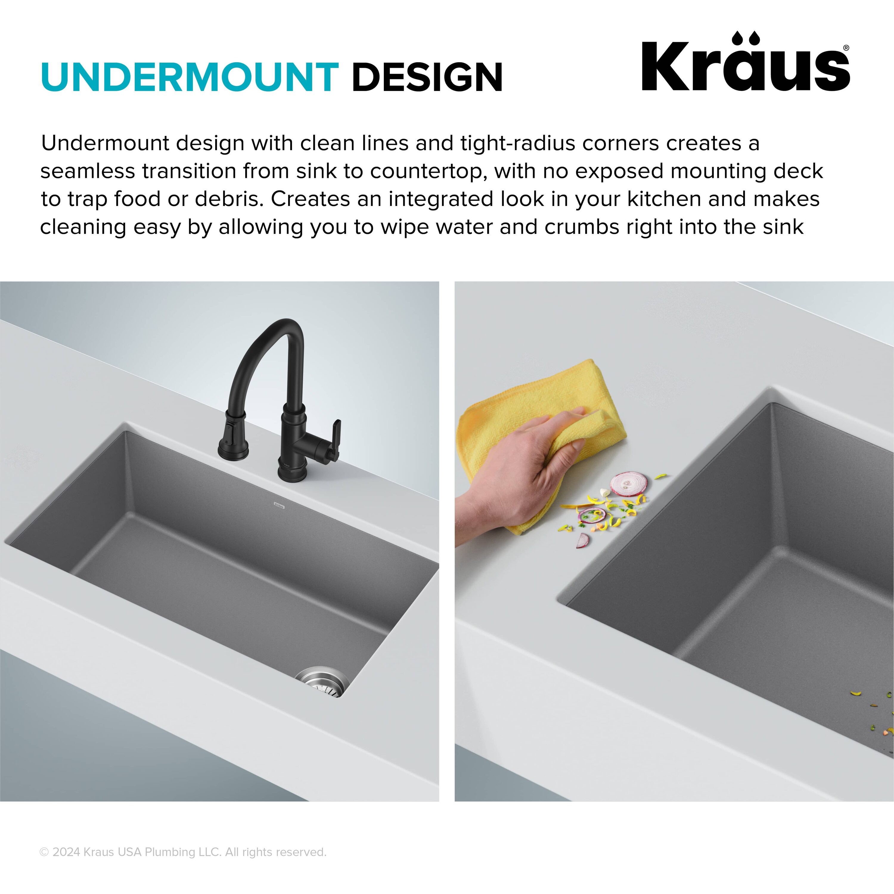 Kraus KGU-55GREY Kitchen-Sinks - View #6
