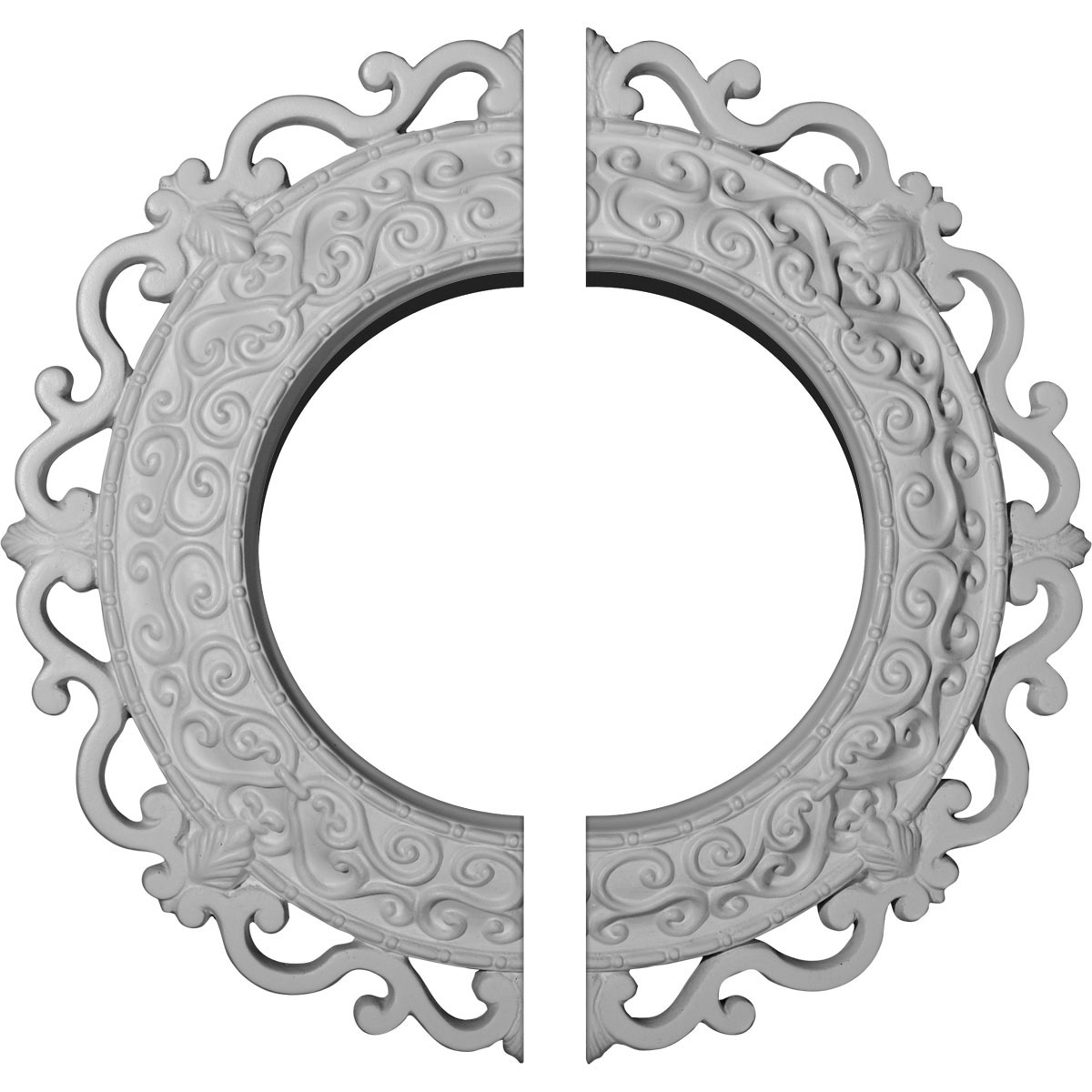 Ekena Millwork CM13OR2 Orrington 13.25-Inches W x 13.25-Inches L Architectural White Polyurethane Split Ceiling Medallion
