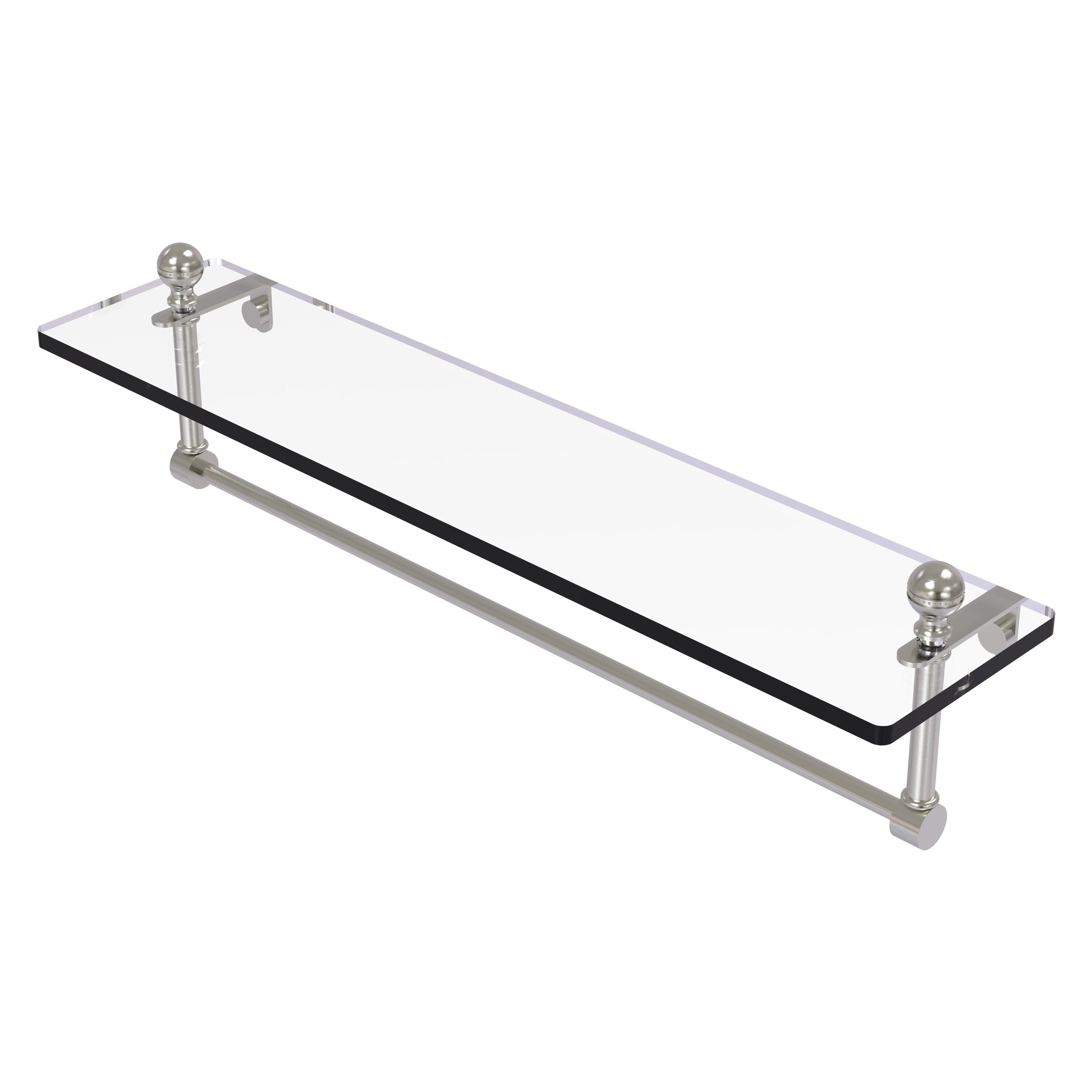 Allied Brass MA-1/22TB-SN Mambo Satin Nickel Wall mount Bathroom Shelf ( 22-in x 5-in x 5-in )