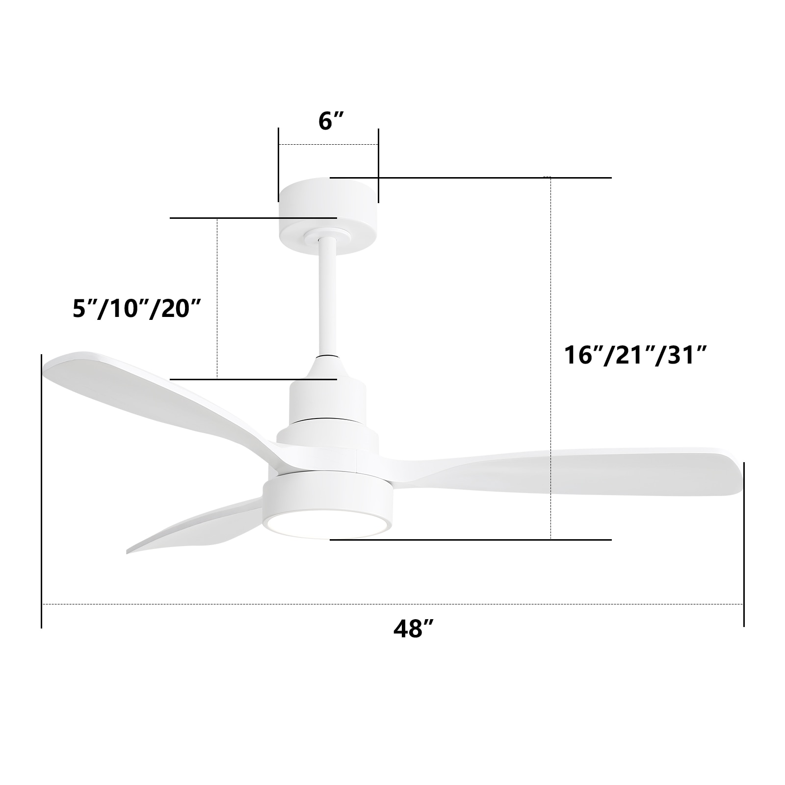 Sofucor LS-48K006-WH-WH-50 Ceiling-Fans - View #9