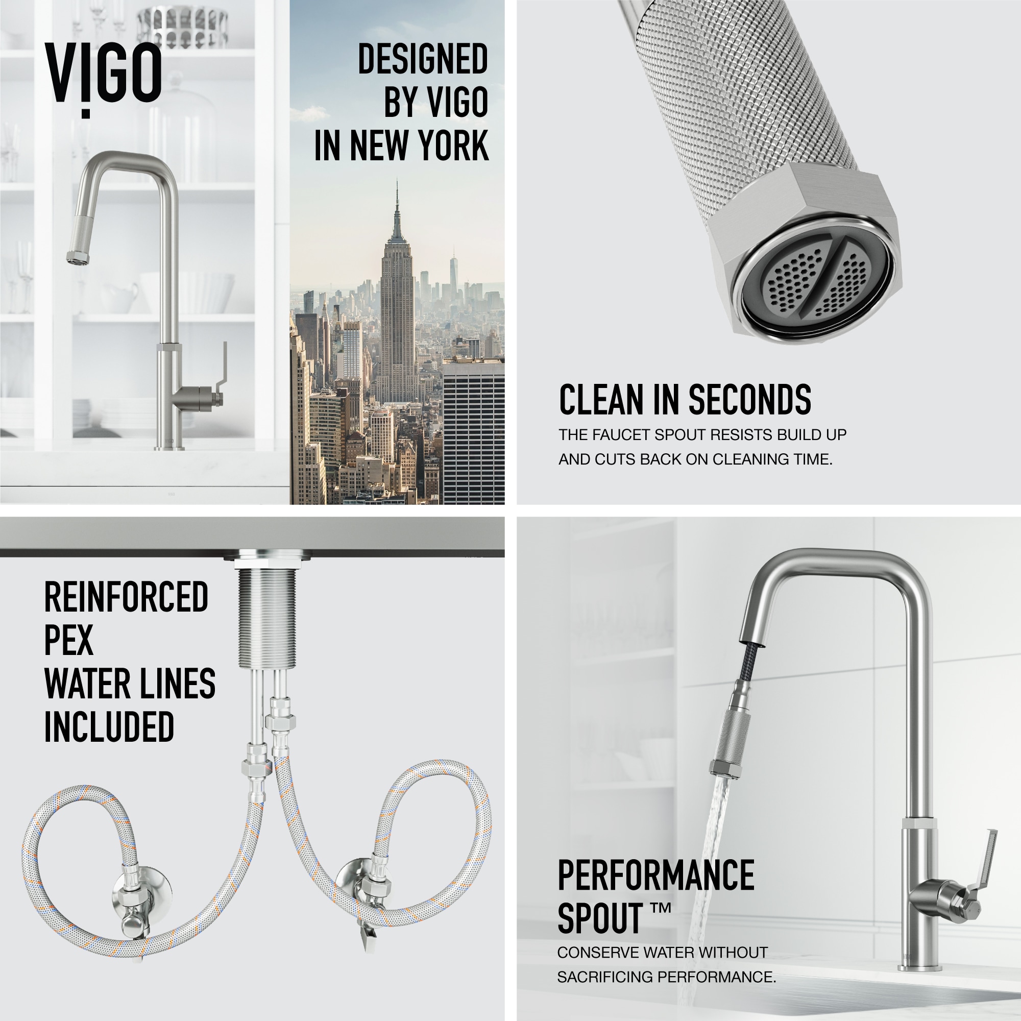 Hart 18" Stainless Steel Pull-Down Kitchen Faucet