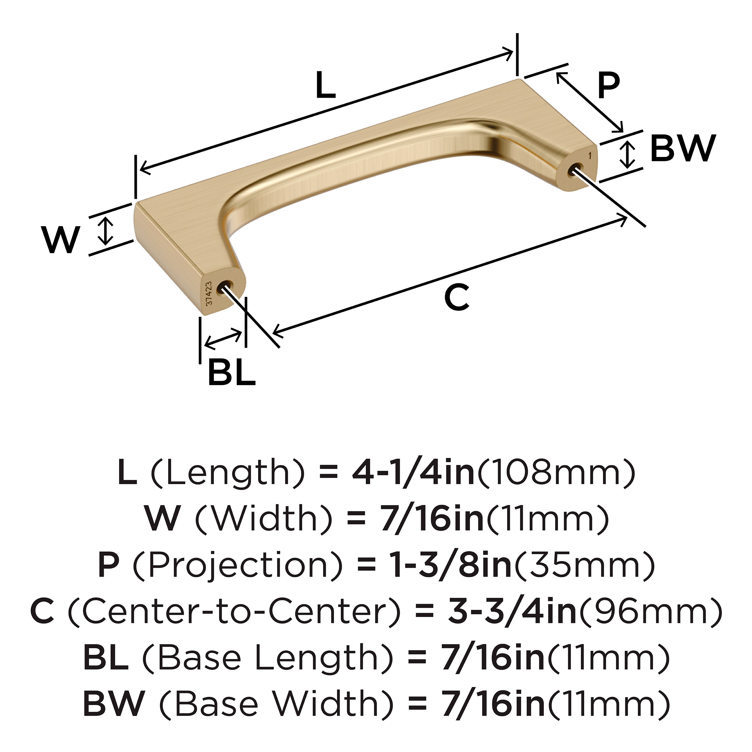 Amerock BP37423BBZ Cabinet-Pulls - View #4