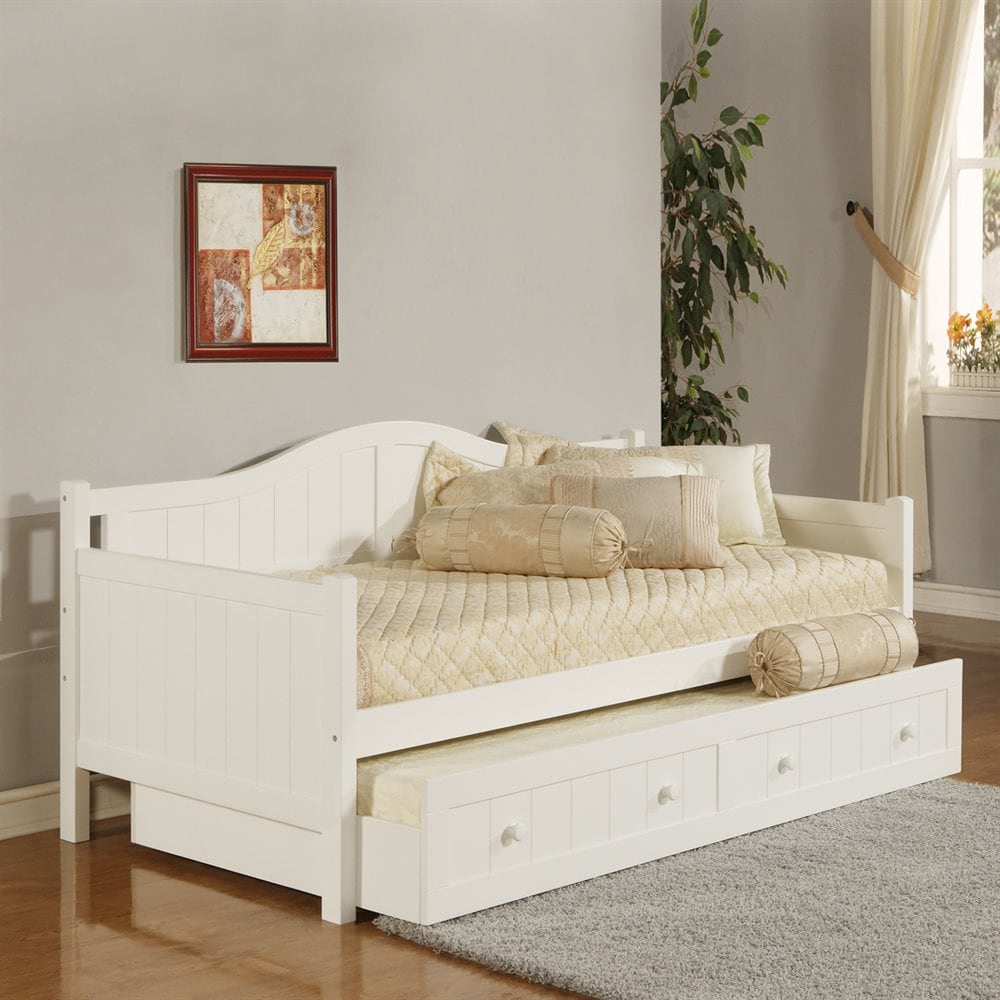 Staci White Twin Composite Trundle Bed In The Beds Department At Lowes.com