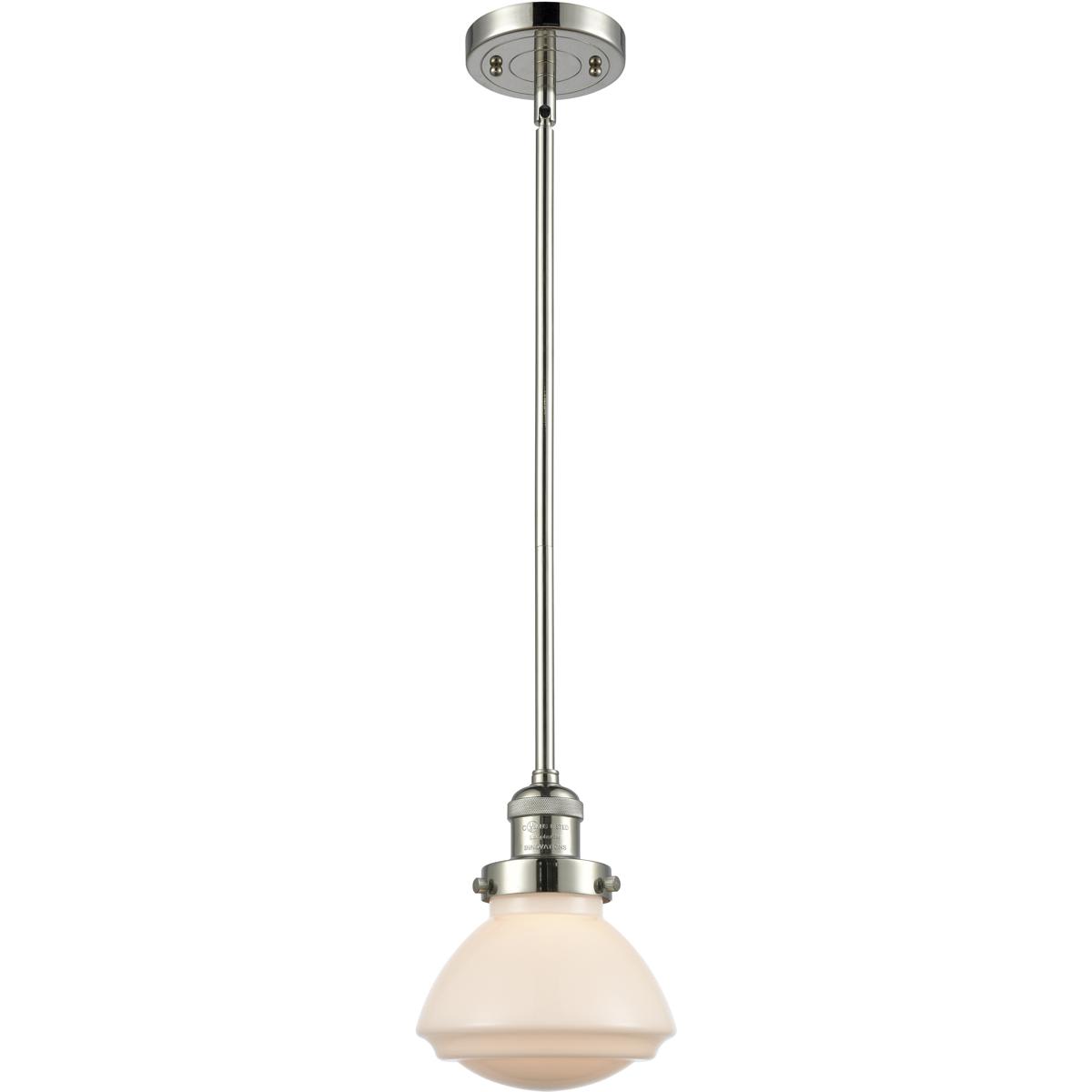 Innovations Lighting 1768584 201S-PN-G321-LED Franklin Restoration Olean Mini Pendant
