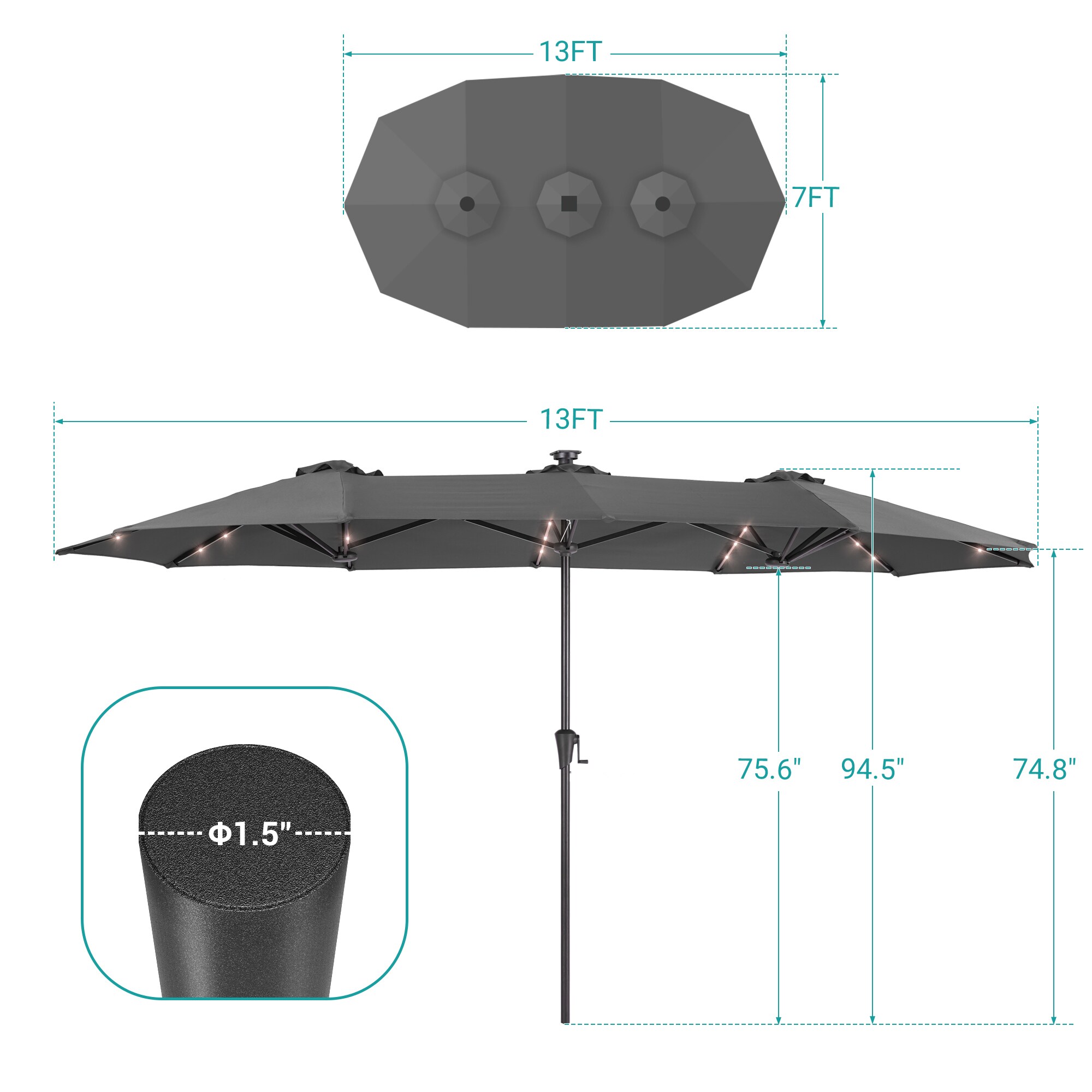 Sonkuki SD-JU-99LY Umbrellas-2 - View #3