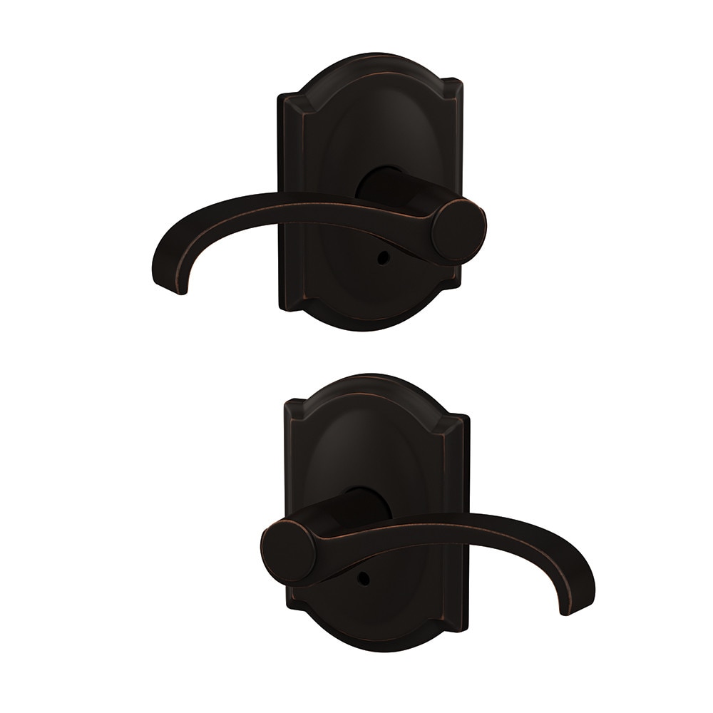 Schlage FC172 WIT 716 CAM Custom Whitney - Camelot Aged Bronze Interior Hall/Closet Dummy Door Handle