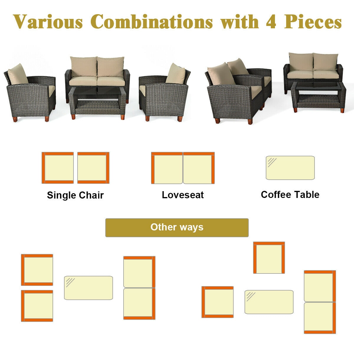 Forclover HBV-W665ABN Patio-Conversation-Sets - View #4