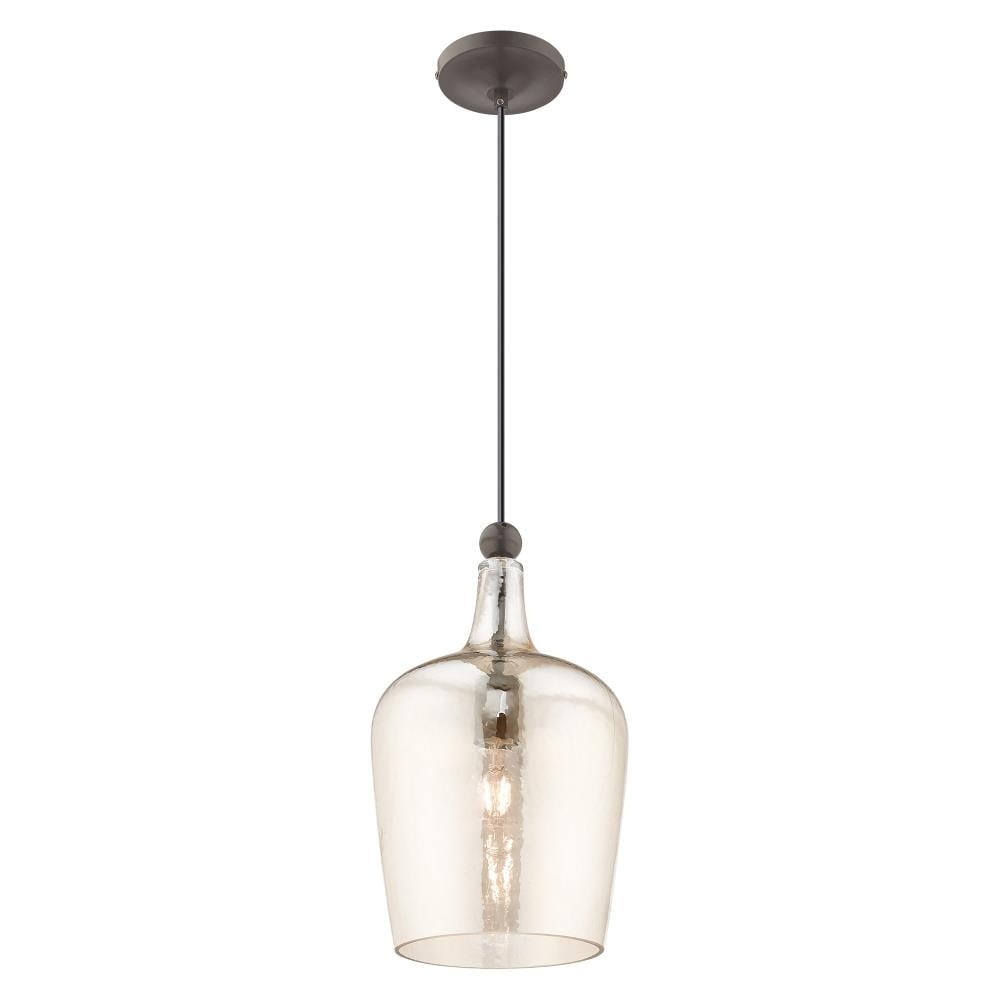 Champagne Glass Mini Bowl Pendant with English Bronze Finish