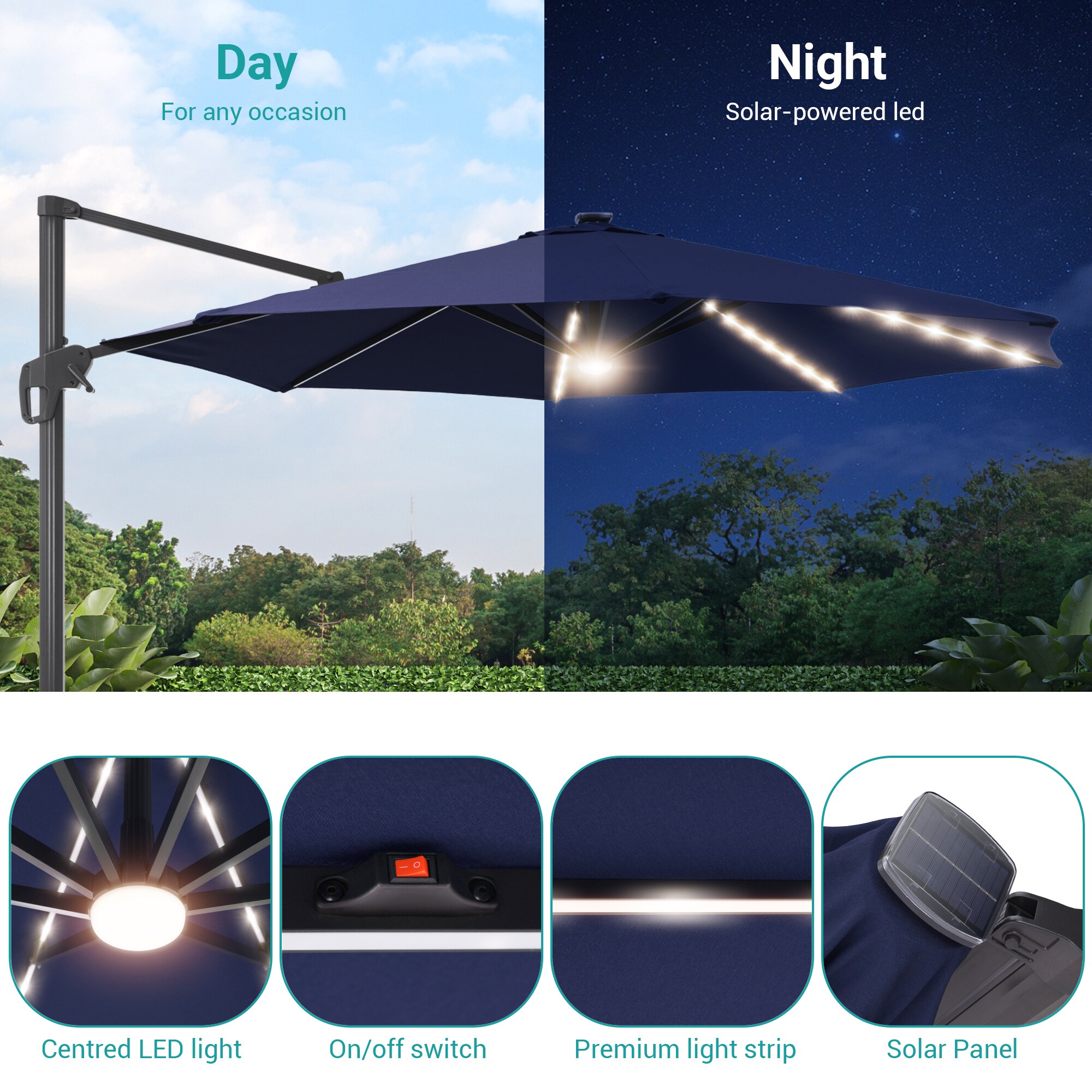 Sonkuki SD-LED140BL-BASE Umbrellas-2 - View #2
